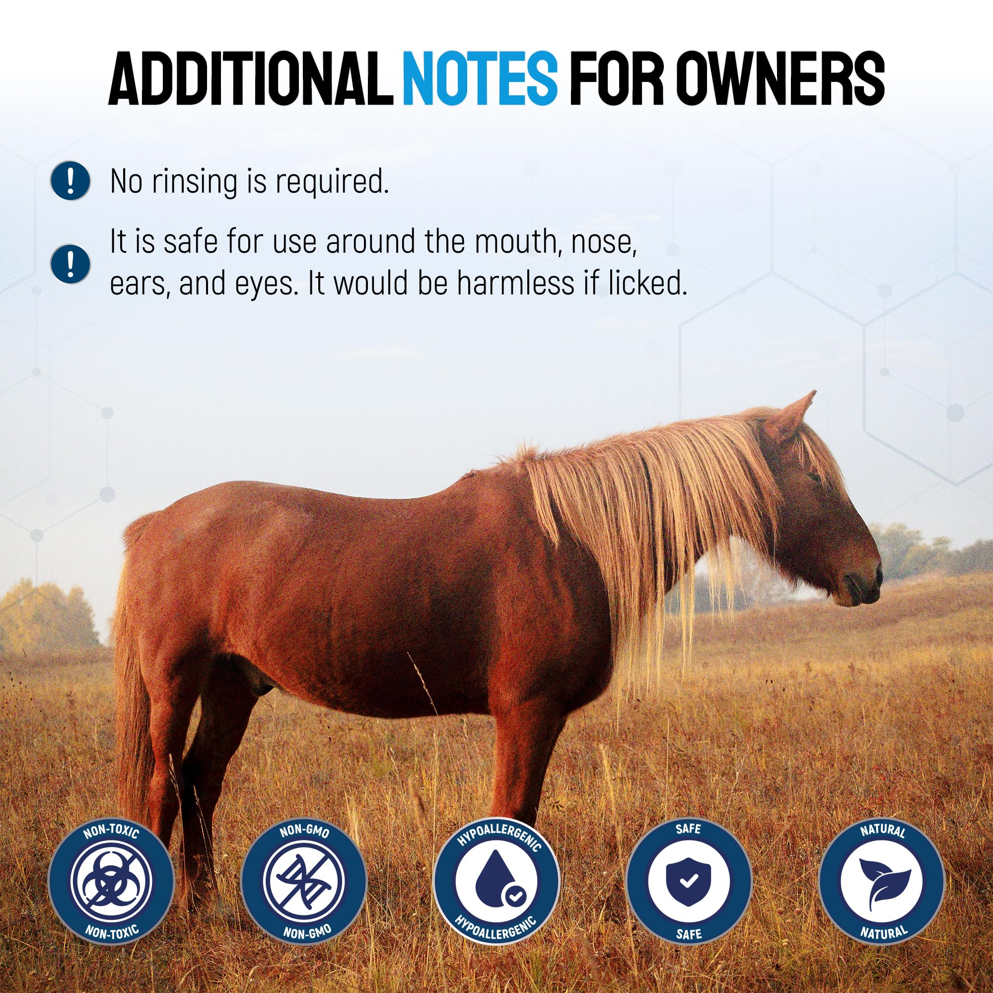 Horse Wound Care Spray with Silver - Wounds, Scratches, Cuts, Abrasions, Itching, Hot Spots, Skin Irritation - First Aid Solutio