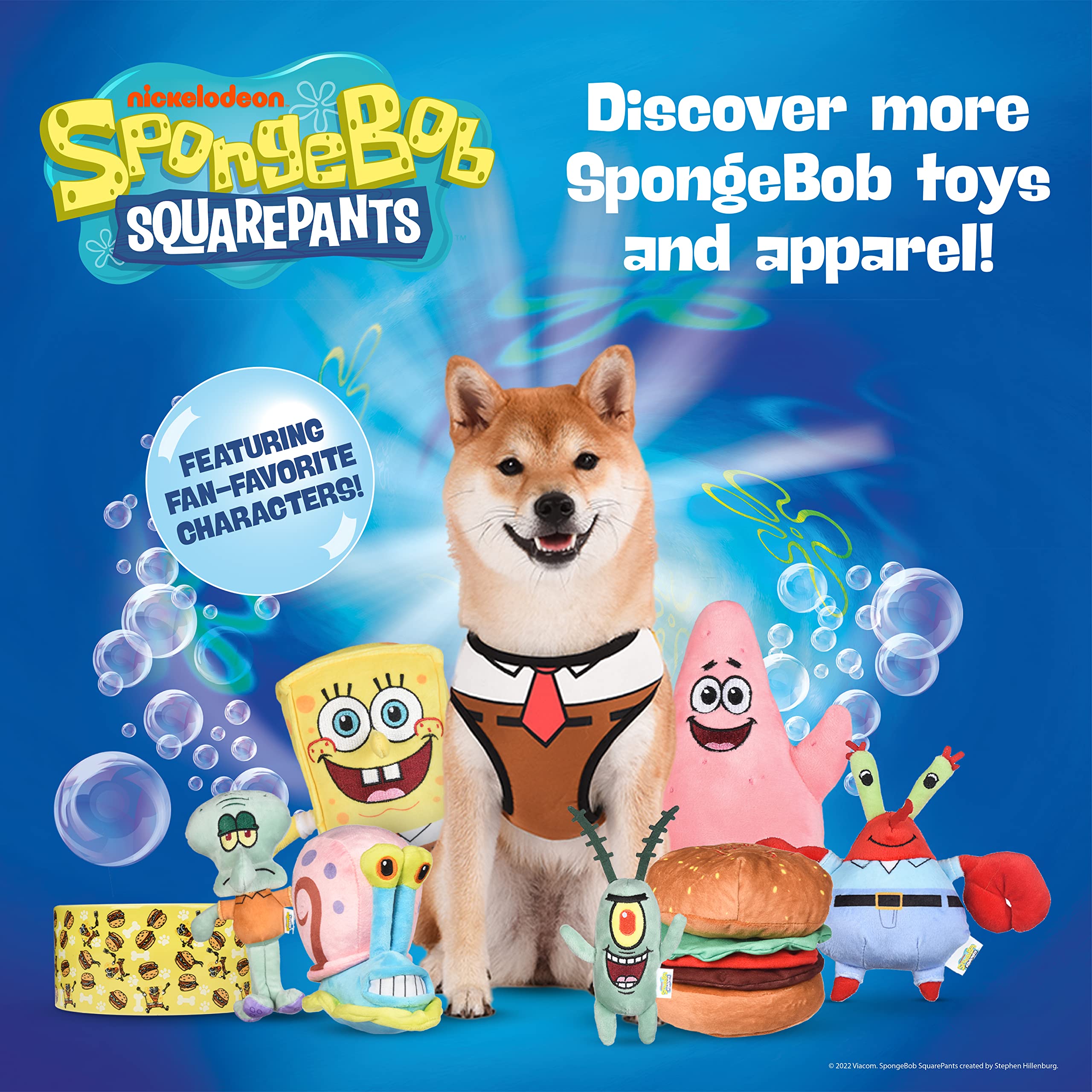 Spongebob Squarepants For Pets 9' Halloween Dracula Plush Squeaker Pet Toy | Soft Spongebob Squeaky Dog Toy | Adorable Halloween Toys For All Dogs, Official Dog Toy Product Of Spongebob For Pets