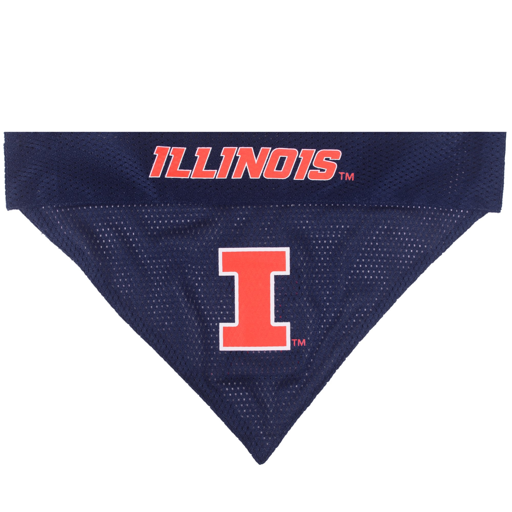 Pets First Collegiate Pet Accessories, Reversible Bandana, Illinois Fighting Illini, Small/Medium
