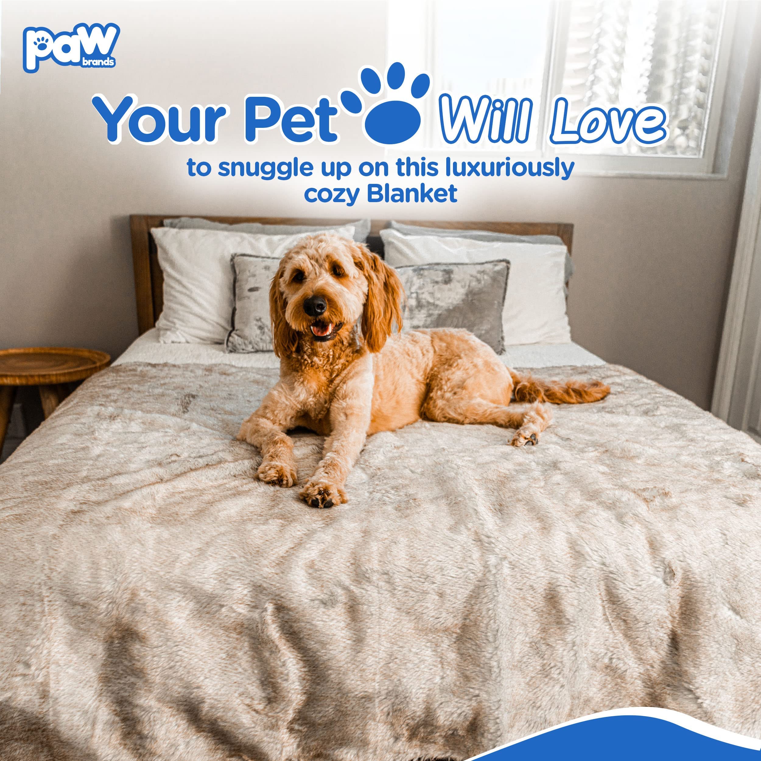 Pupprotector, Short Fur Throw, Soft Plush Waterproof Dog Blanket To Protect Car Seats And Furniture