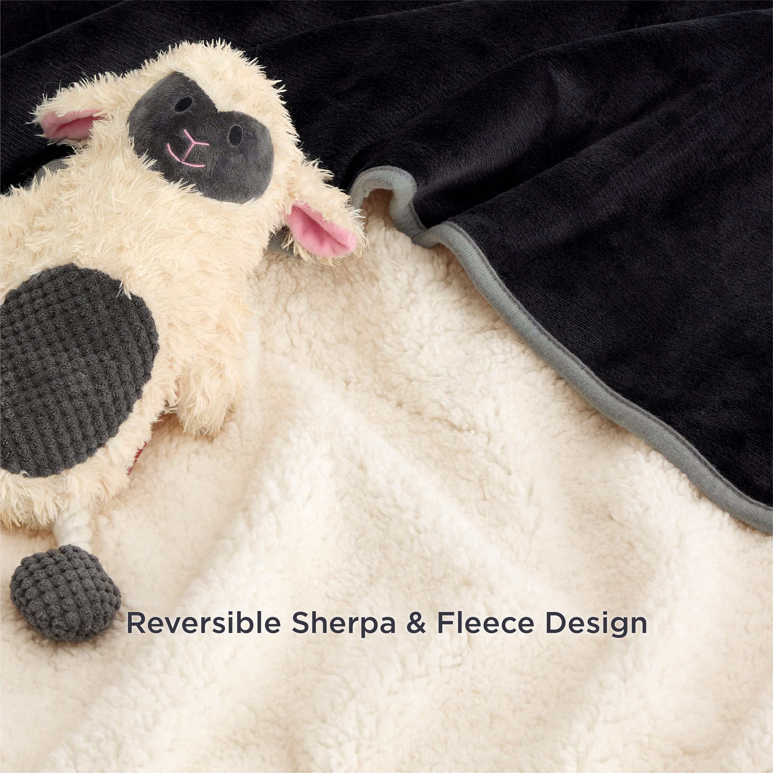 Bedsure Cat Blanket For Indoor Cats - Waterproof Calming Cat Blankets For Kitten, Sherpa Fleece Pet Blanket, Soft Plush Reversible Throw Furniture Protector, 35'X25', Black