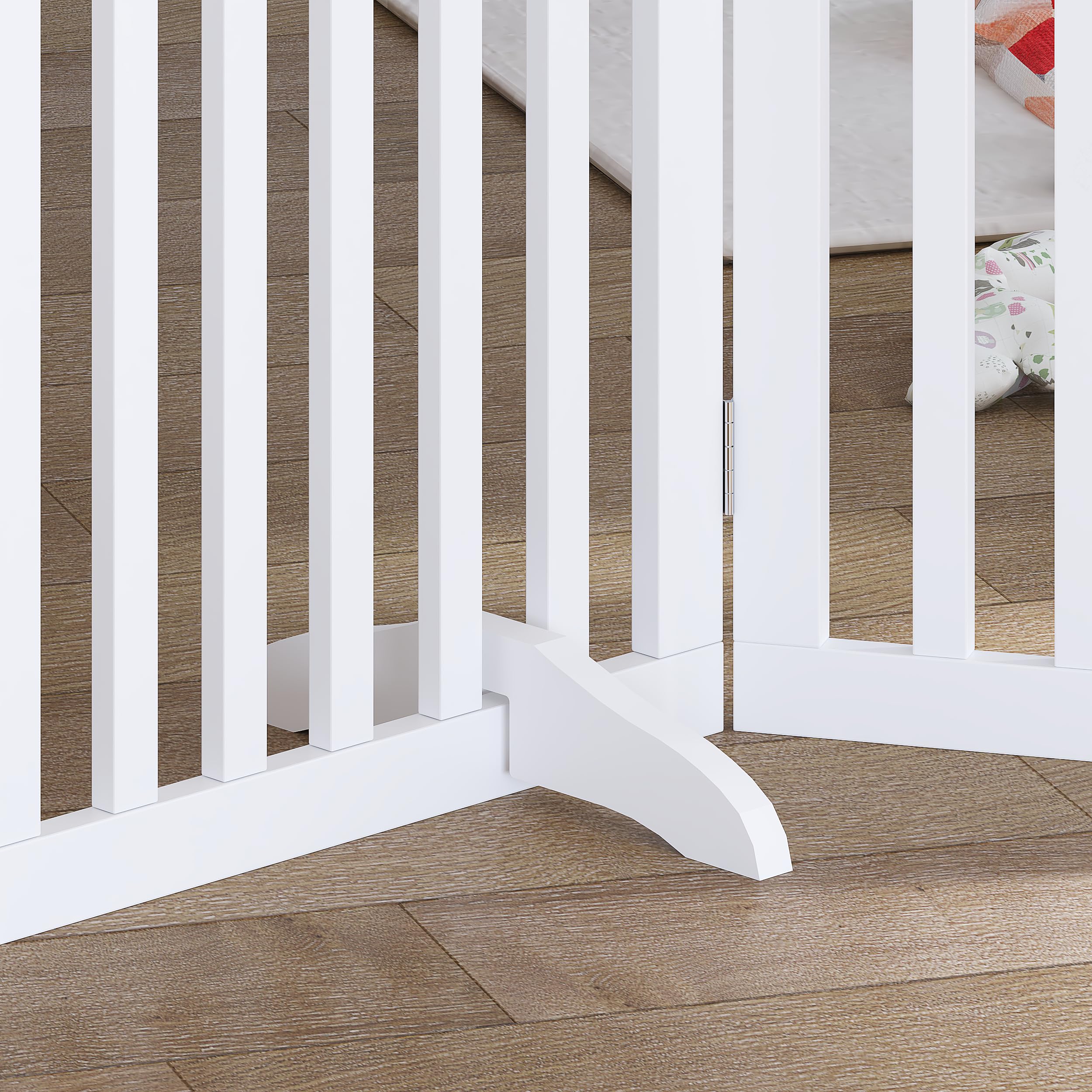 PAWLAND 360° Configurable Dog Gate Support Feet - White, 2 Count, Model SS20-UTXP24