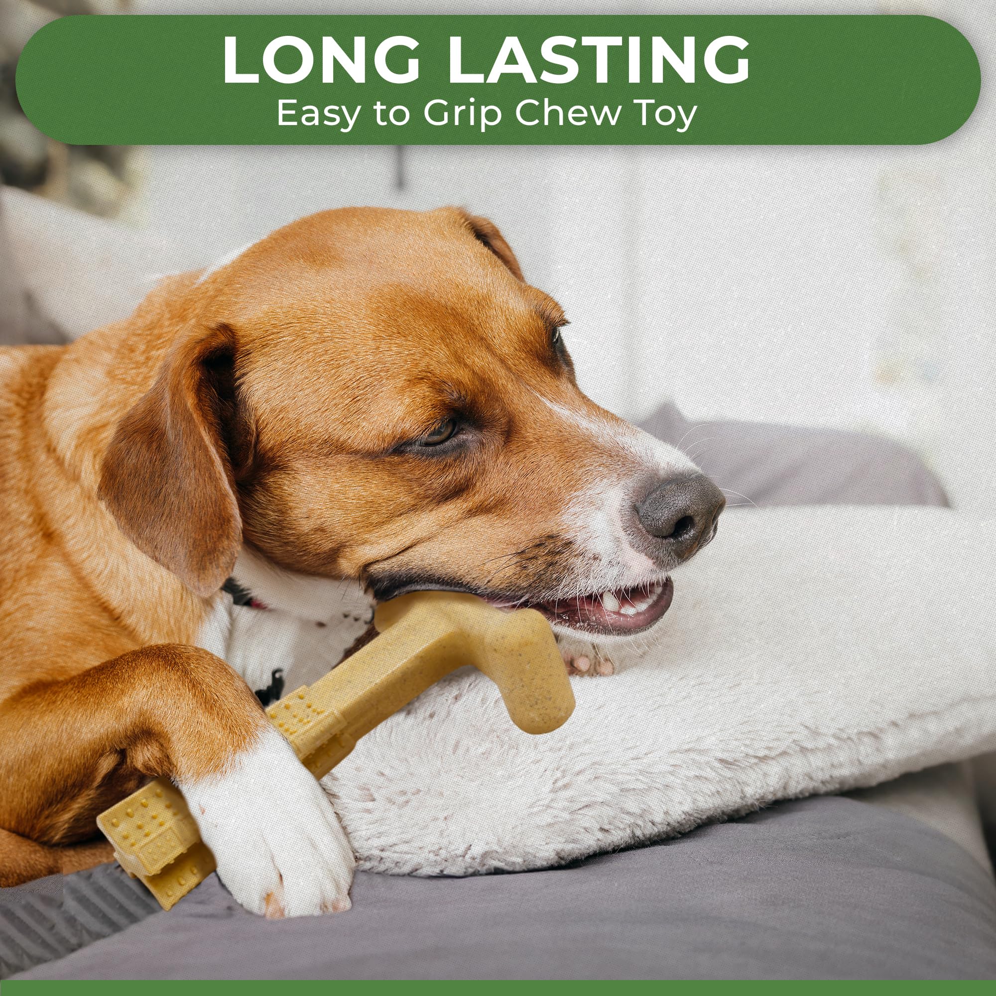 Ethical Pet Products 68054596: Dog Toy Bam-Bone Plus, Peanut Butter 6In, All Breed Sizes