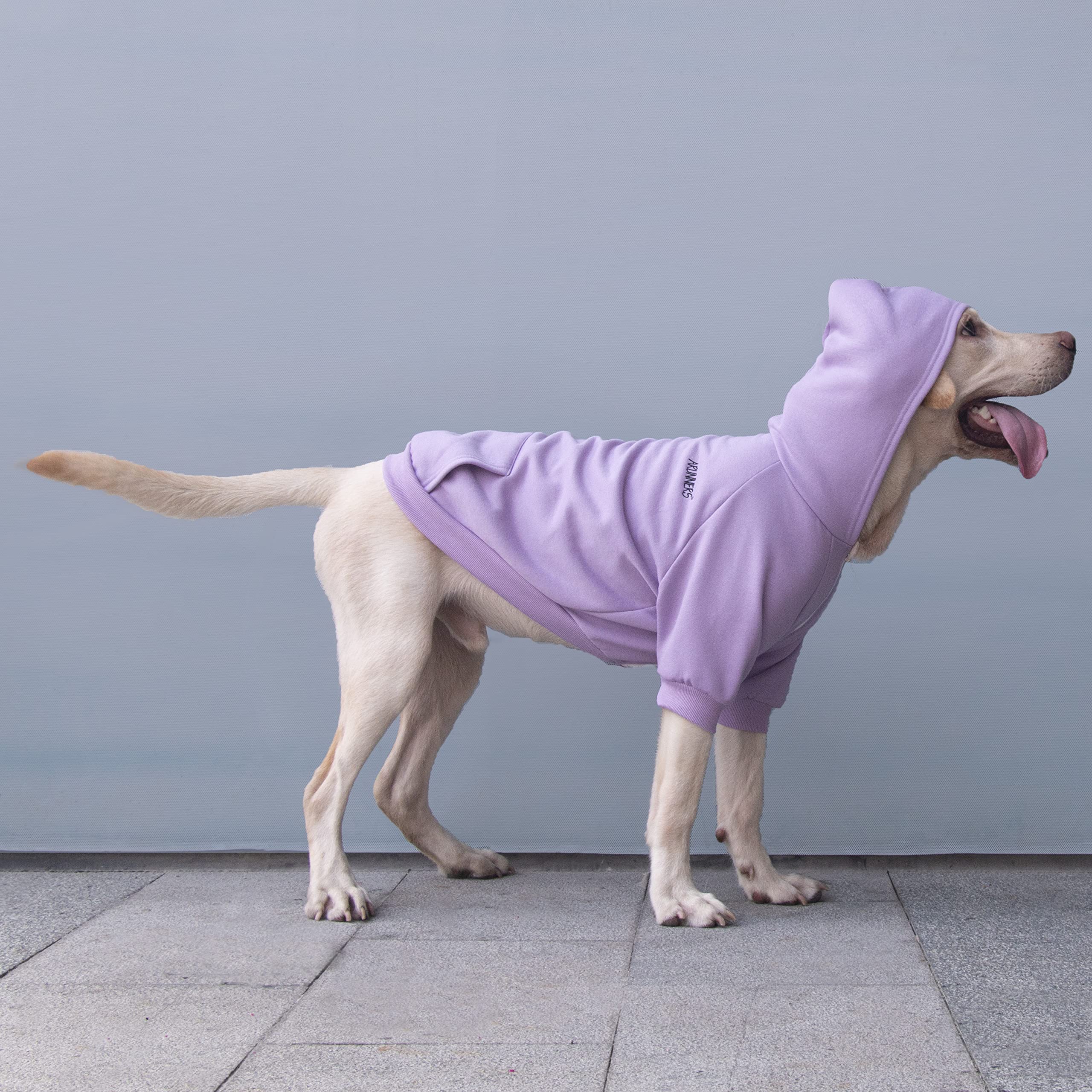 Arunners Extra Large Dog Clothes Hoodies Zip Up Sweaters For Big Dogs Labrador Border Collie Puppy Purple Xl