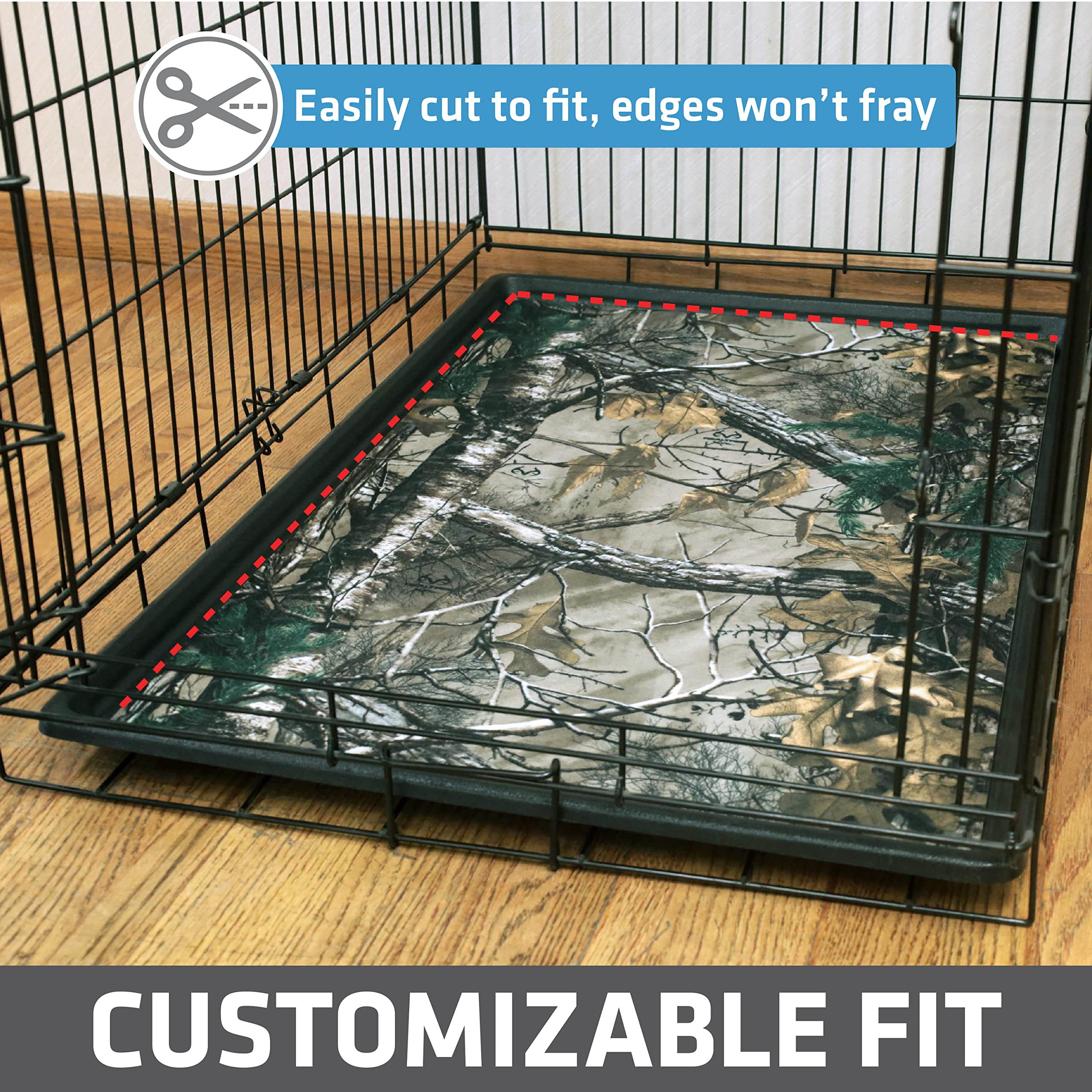 Drymate Dog Crate Mat Liner, Absorbs Urine, Waterproof, Non-Slip, Washable Puppy Pee Pad For Kennel Training - Use Under Pet Cage To Protect Floors, Thin Cut To Fit Design (Usa Made) (Rtree)(27'X42')