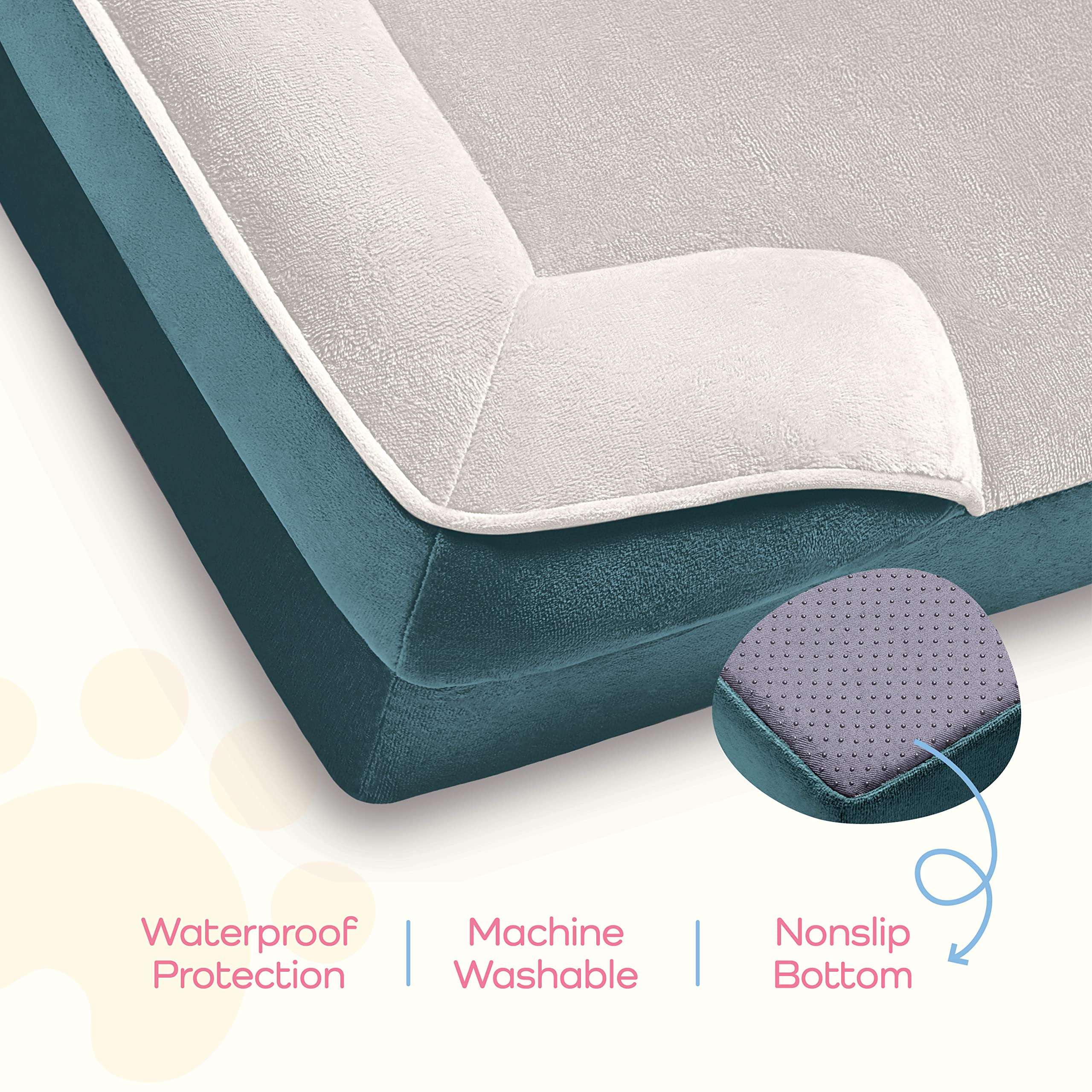Orthopedic Sofa Dog Bed - Ultra Comfortable Dog Beds For Medium Dogs - Breathable & Waterproof Pet Bed- Egg Foam Sofa Bed With E