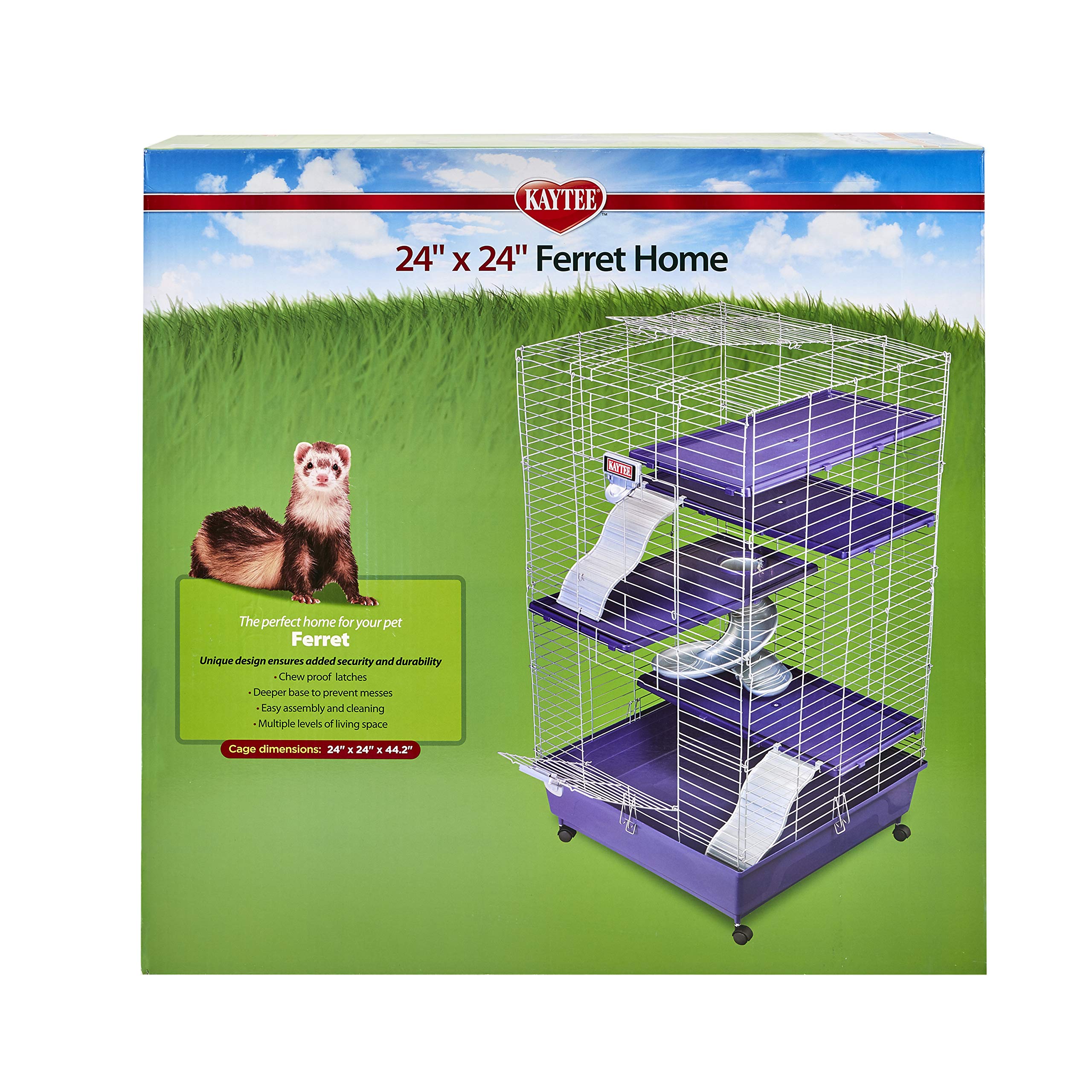 Kaytee My First Home Multi-Level Habitat With Casters For Pet Ferrets