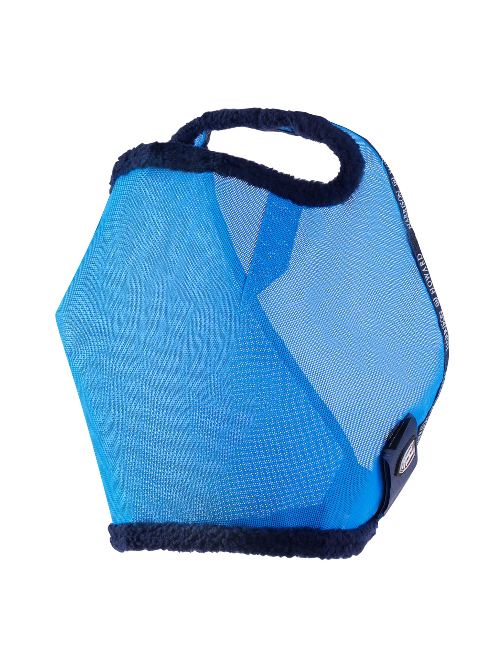 Harrison Howard All Round Mesh Horse Fly Mask UV Protective with Fleece Padded Edging Sky Blue L
