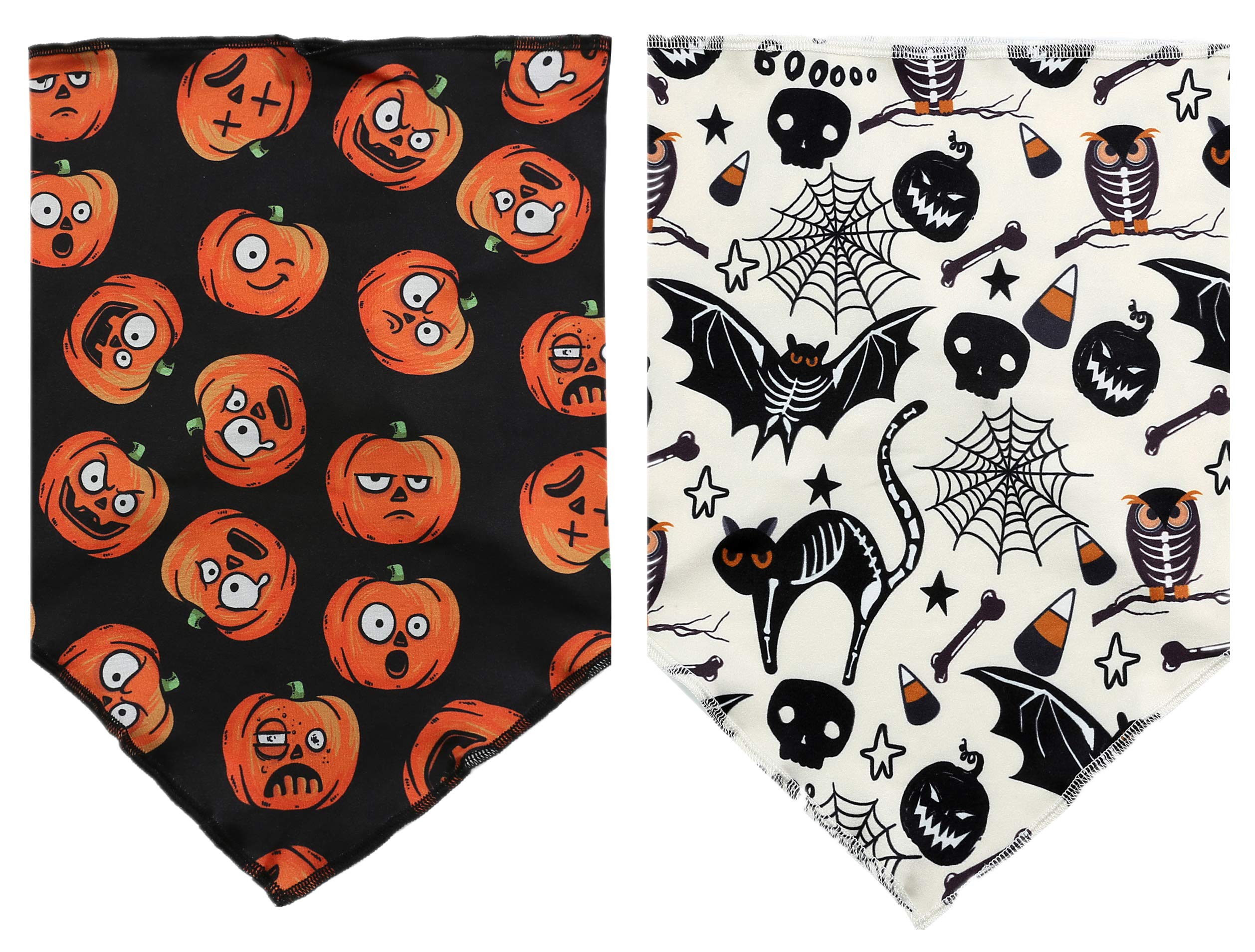 2 Pack Halloween Bandana For Dogs,Triangle Bibs Pet Scarf For Dogs