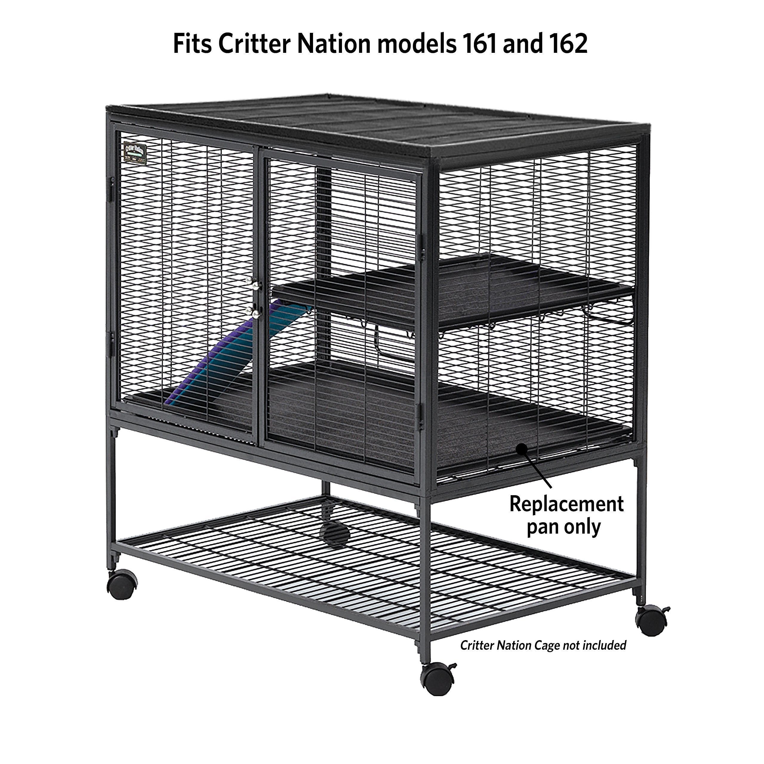 Midwest Homes For Pets 142Pan Replacement Pan For Midwest Cat Cage, 34.5 X 22.5 X 1.125