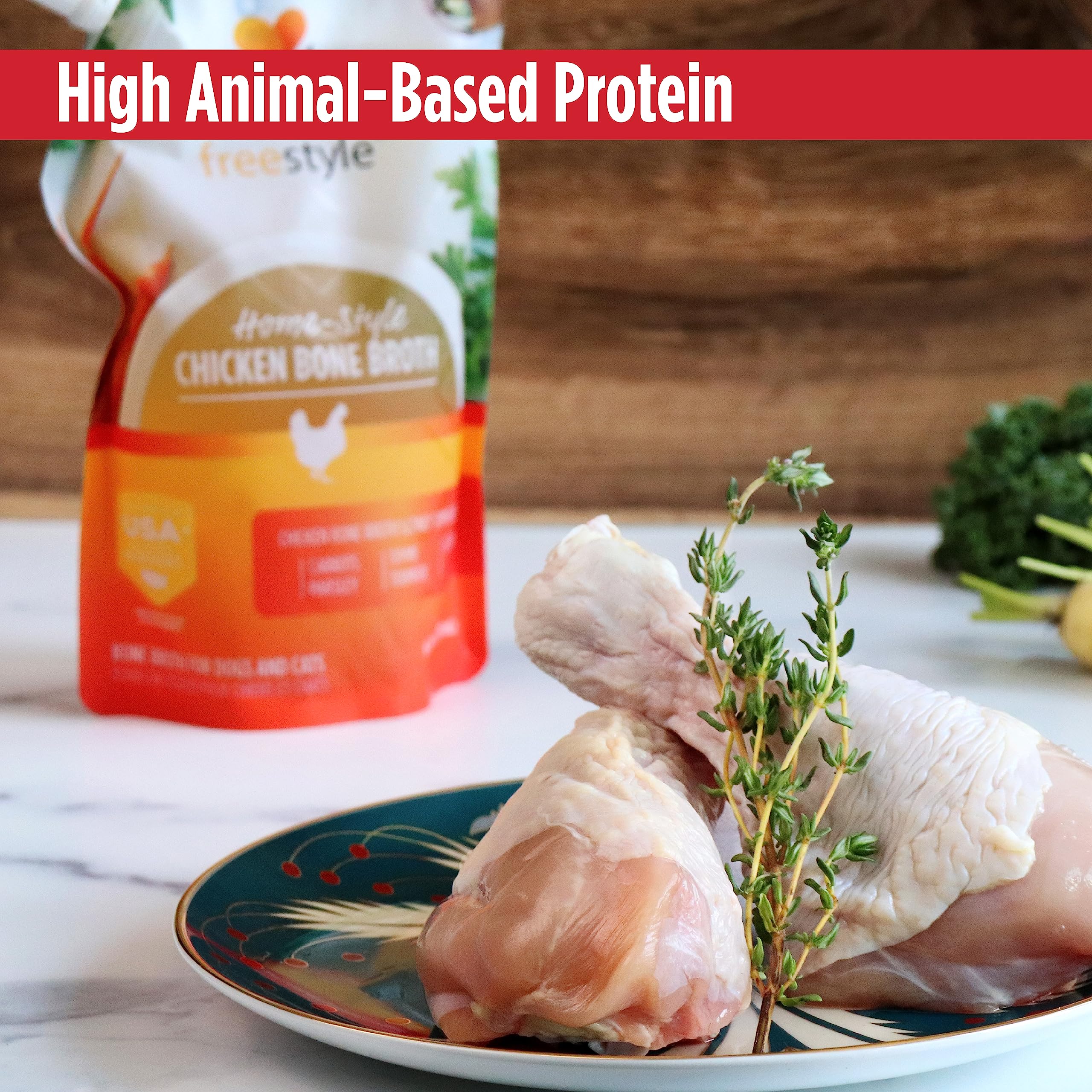 Nulo Freestyle Bone Broth, Premium Food Topper for Cats and Dogs, with Collagen and Chondroitin Sulfate to Help Boost The Qualit