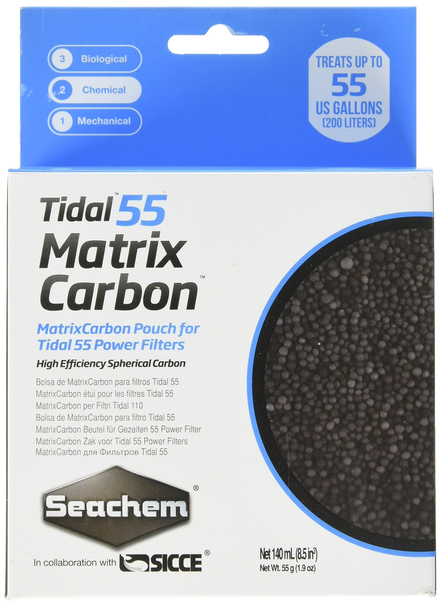 Seachem Laboratories 6509 140 Ml 55 Matrix Carbon Tidal Filter