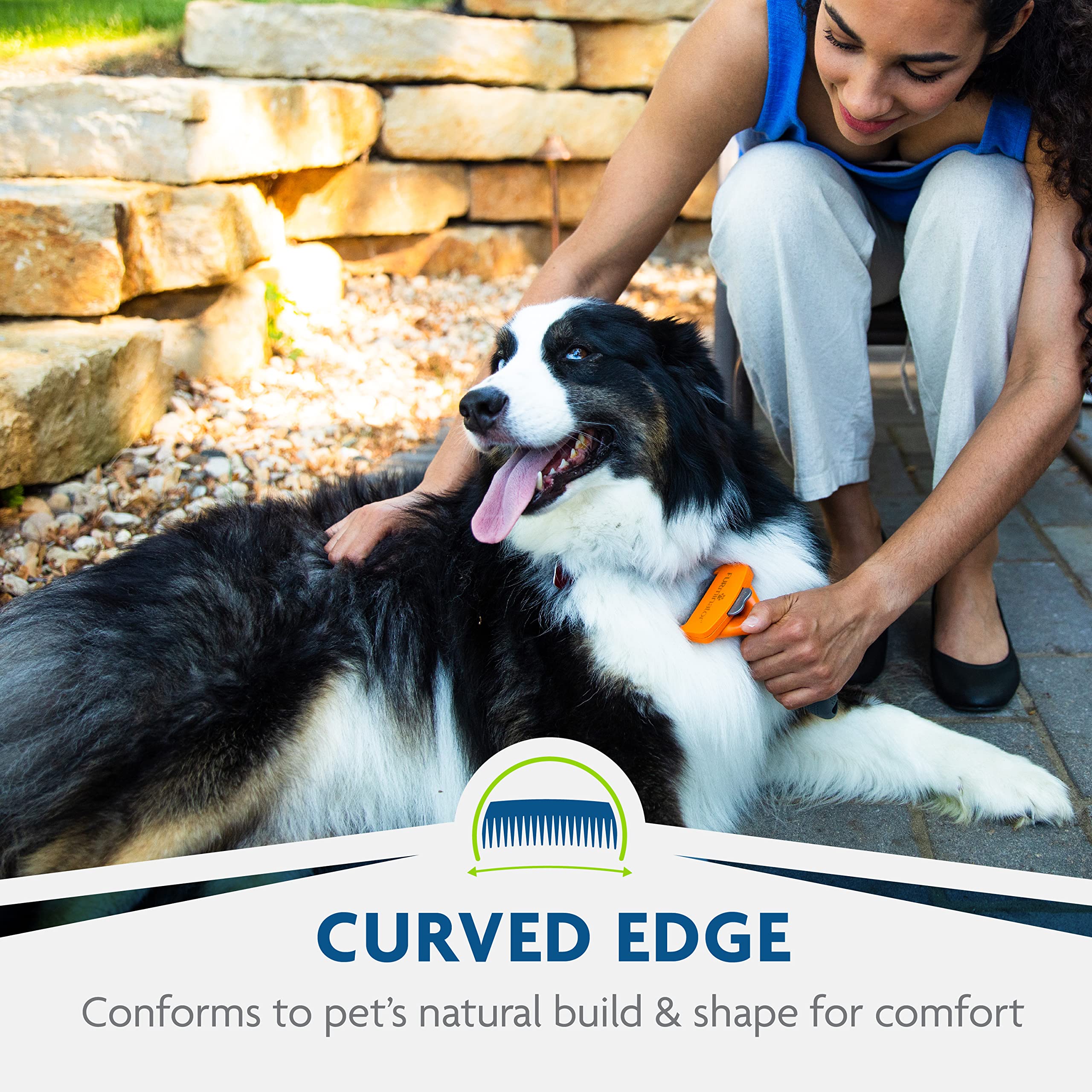 Furminator Medium Dog Undercoat Deshedding Tool, Short Hair, Reduces Loose Hair From Shedding