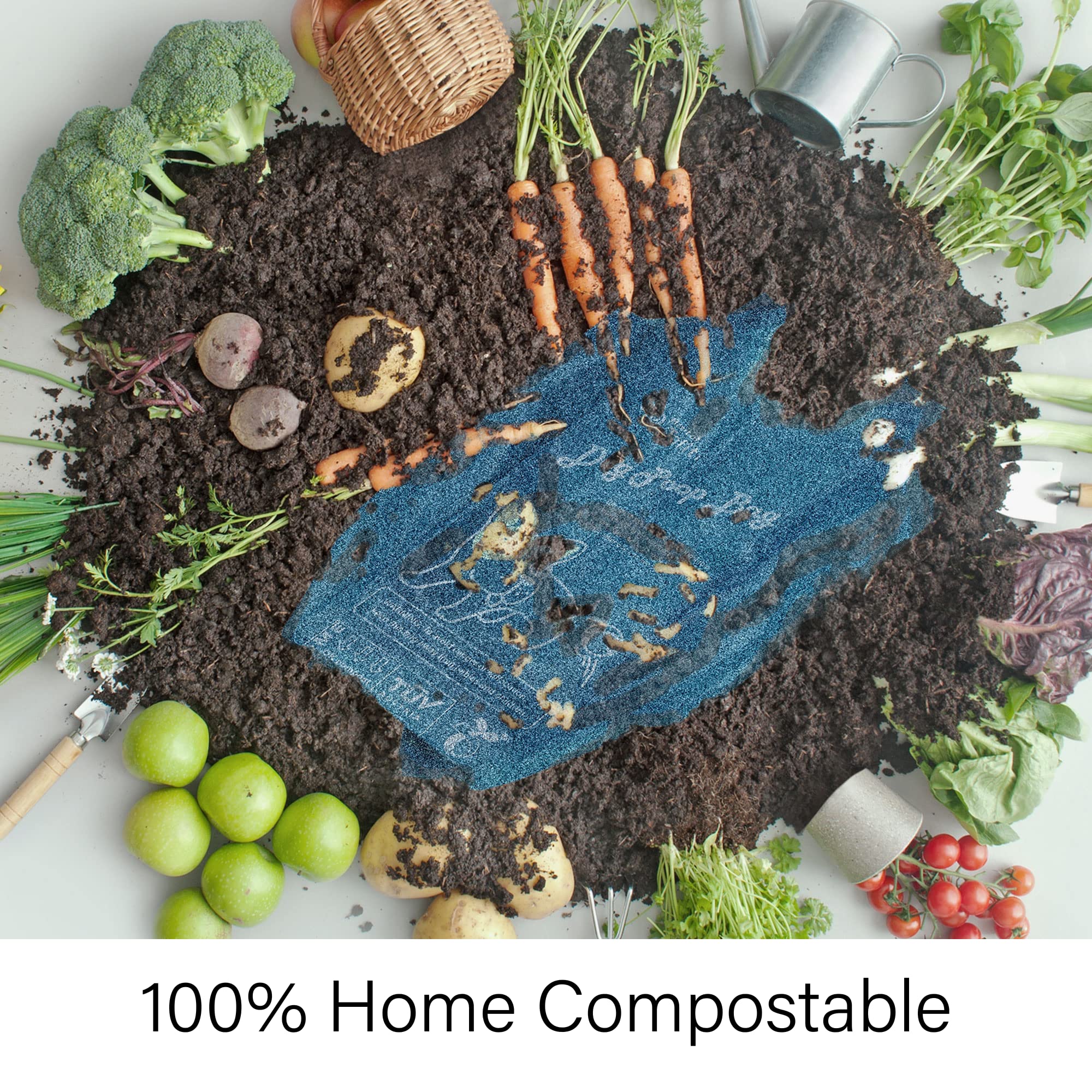 Heart of Tafiti Compostable Dog Poop Bags, Extra Thick & Leak Proof, Unscented, 180 Count, Eco-Friendly, 9 x 16 Inches