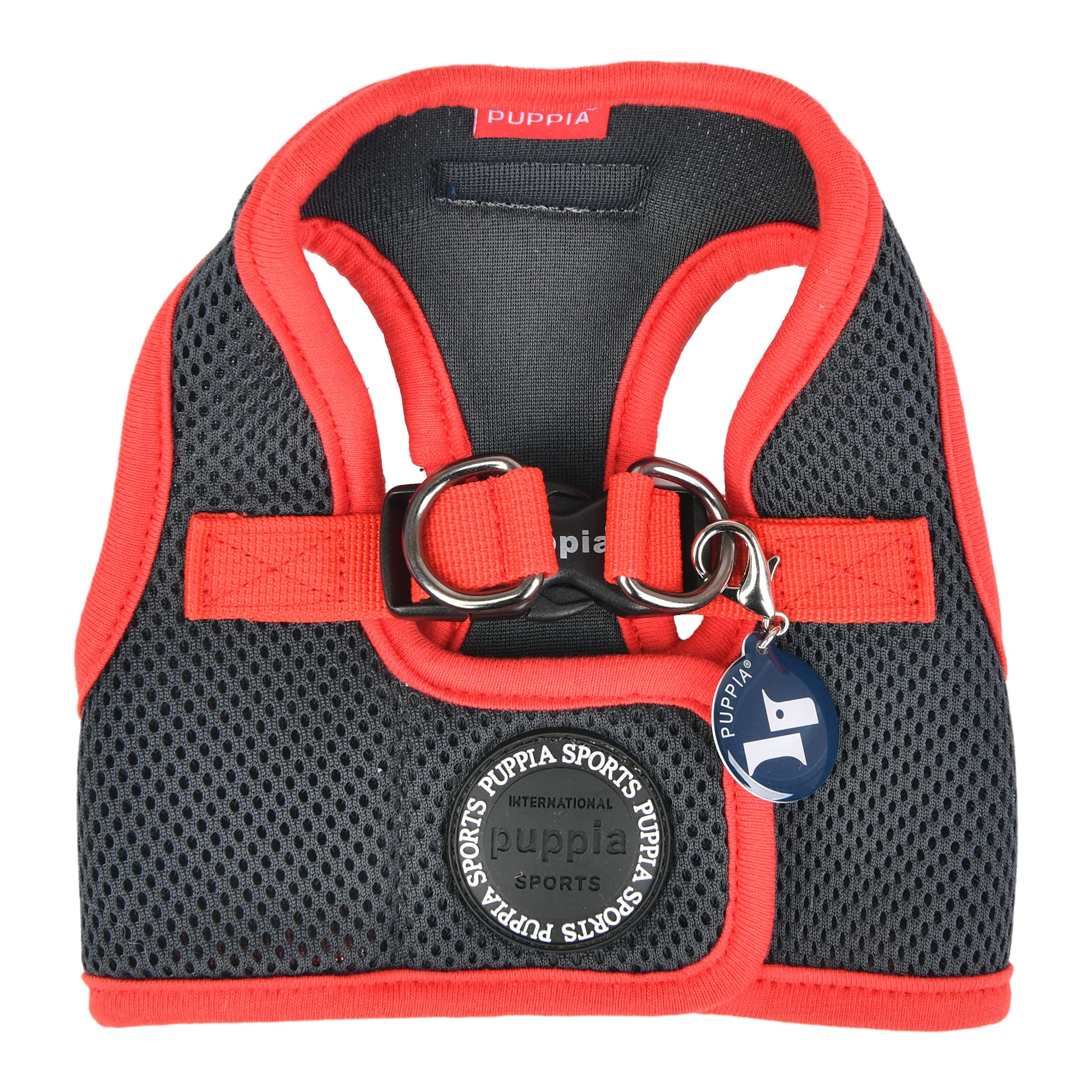 Puppia Soft Vest Dog Harness Ii Mesh Step-In All Season No Pull No Choke Walking Training For Small & Medium Dog - Grey - L
