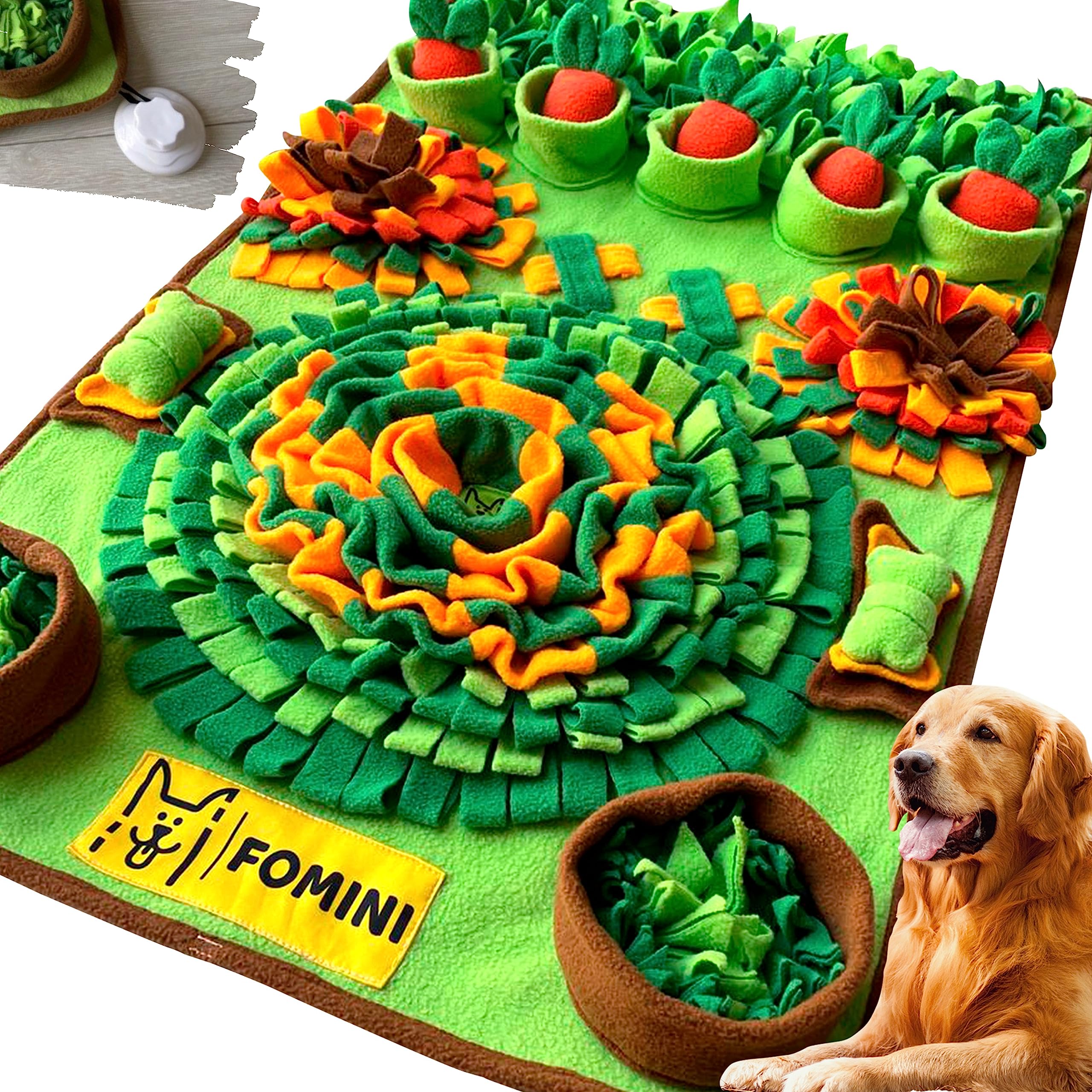 FOMINI Snuffle Mat for Dogs - 33.5 x 19.7 Pet Food & Dog Feeding Mat - Best Dog Boredom & Enrichment Toys for Large and Medium S