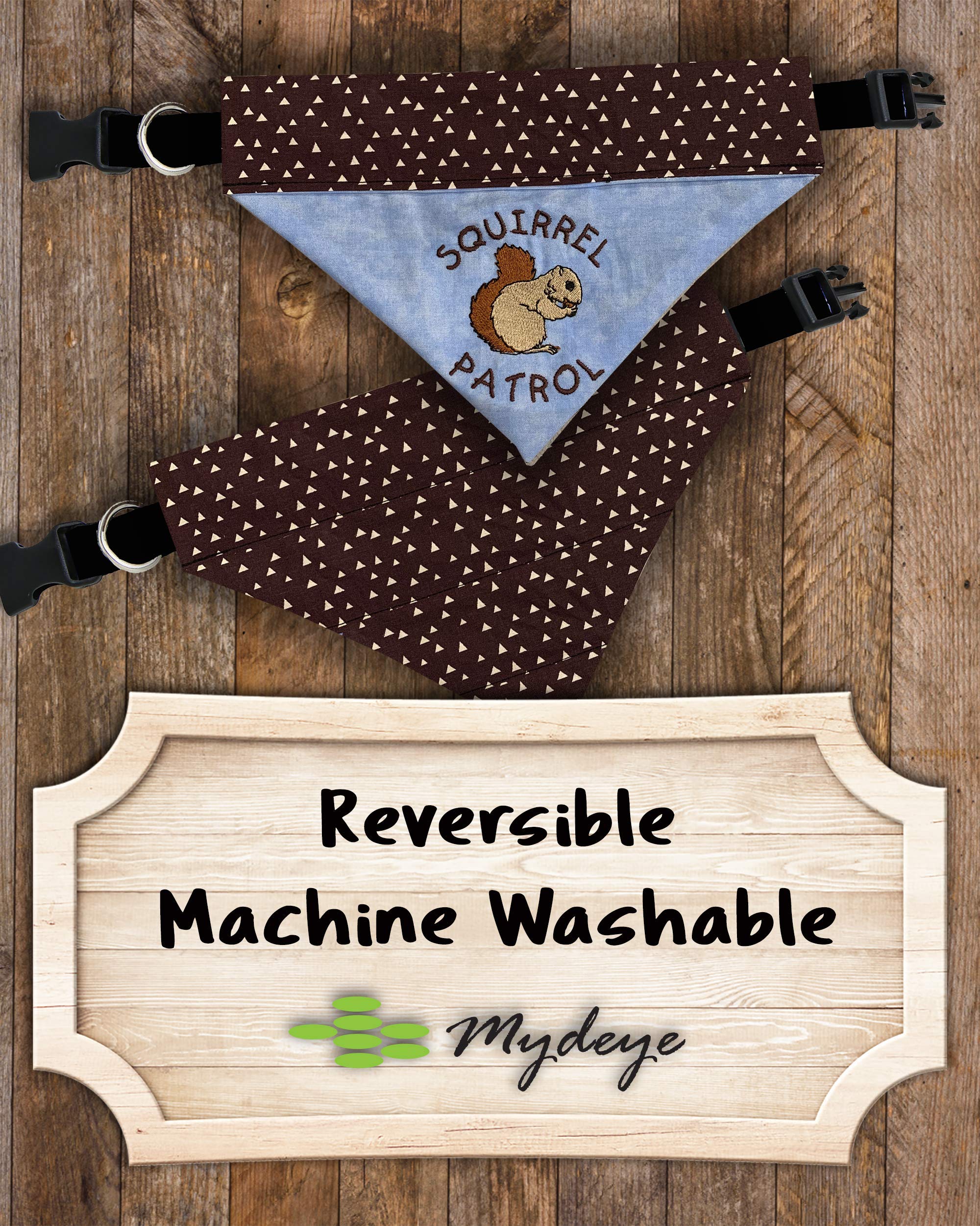 Squirrel Patrol Bandana/Over The Collar Dog Bandana/Embroidered Personalized Dog Bandana (All Sizes)