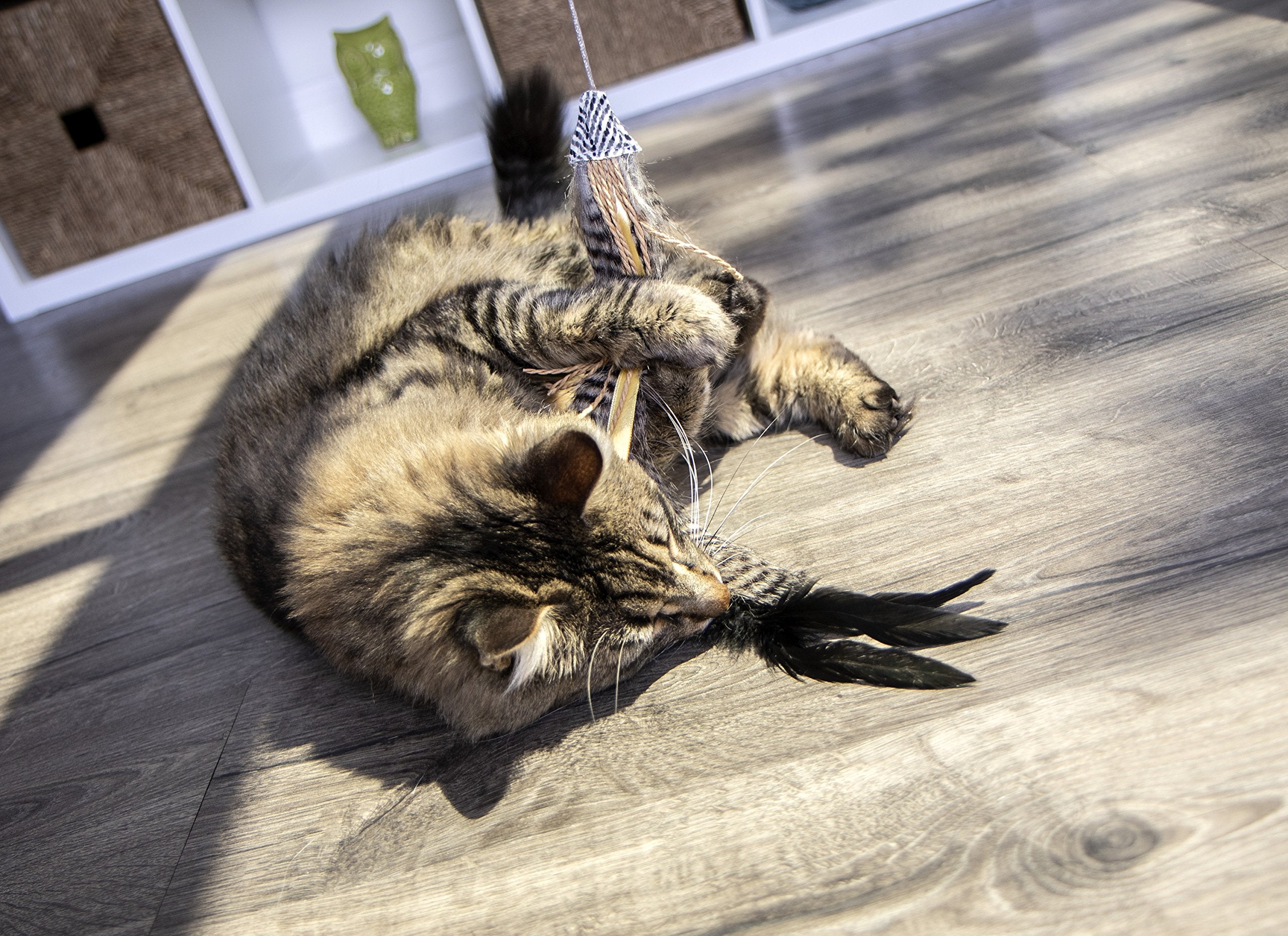 Petlinks Fly Wild Extendable (24') Wand Cat Toy - Brown, One Size