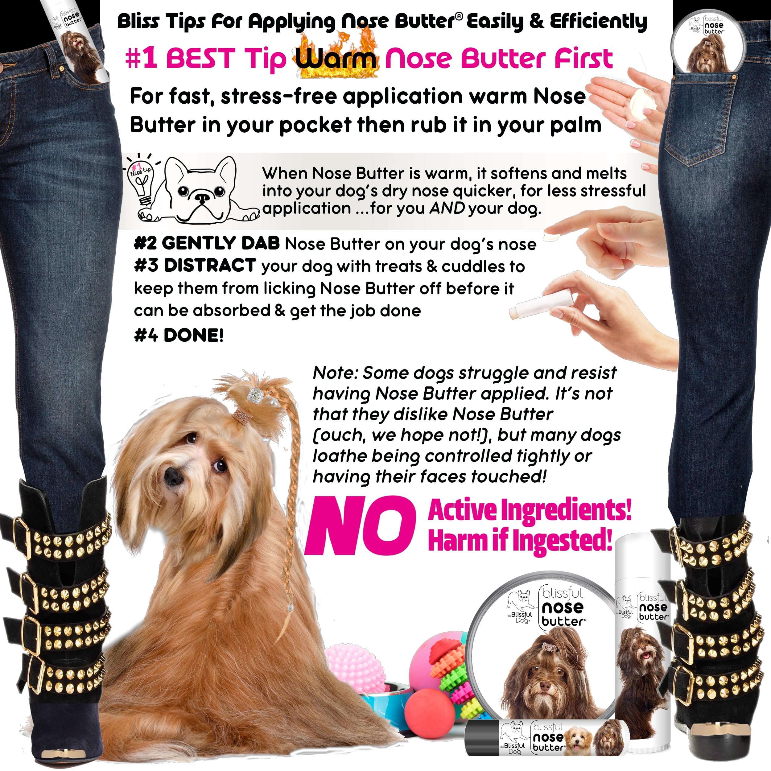 The Blissful Dog Havanese Unscented Nose Butter - Dog Nose Butter, 8 Ounce