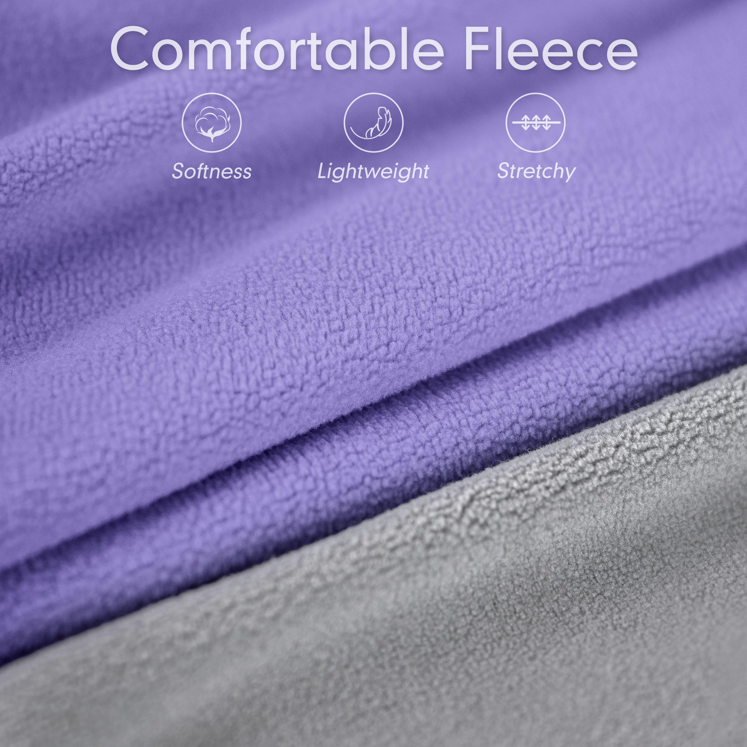 Cyeollo 2 Pack Fleece Dog Sweater Pullover Dog Sweatshirt Reflective Lightweight Clothes For Small Dogs Girl Pet Apparel Purple,