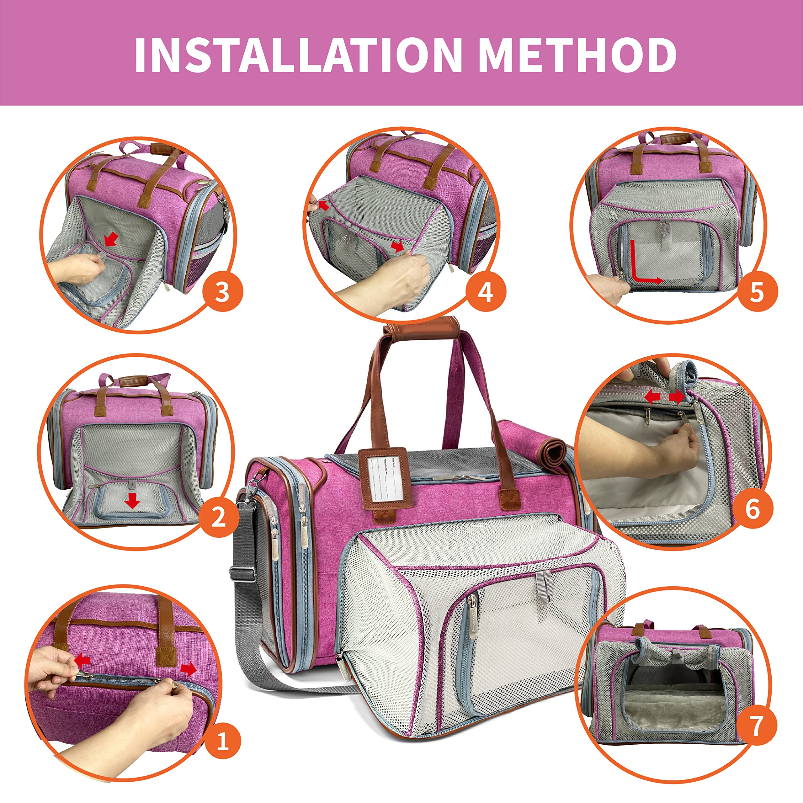 Mr. Peanut'S Gold Series Big Apple Xl Expandable Airline Capable Soft Sided Pet Carrier, Premium Brand Self Locking Zippers, Plu