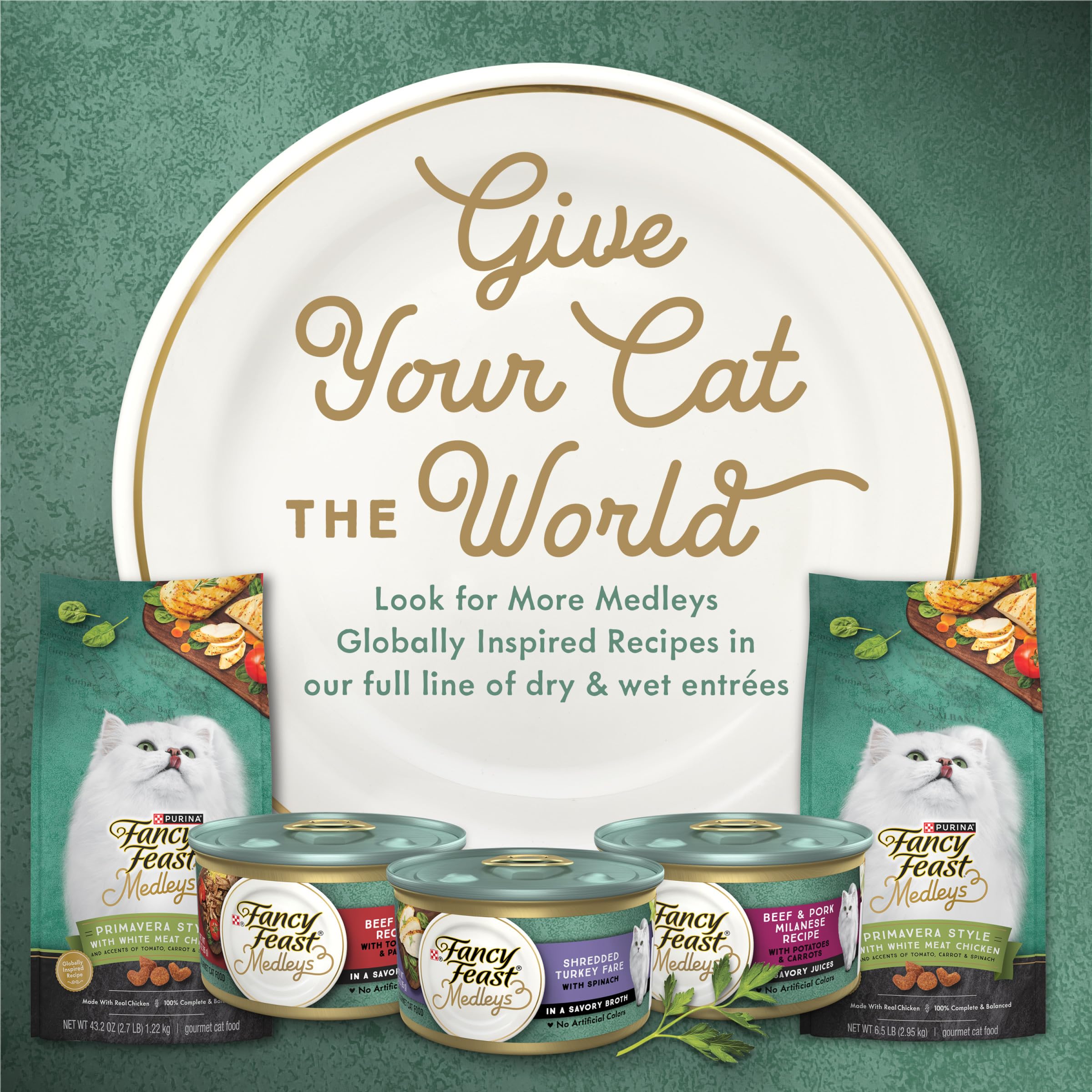 Purina Fancy Feast Medleys Primavera Style with White Meat Chicken and Accents of Tomato, Carrot and Spinach - 6.5 lb. Bag