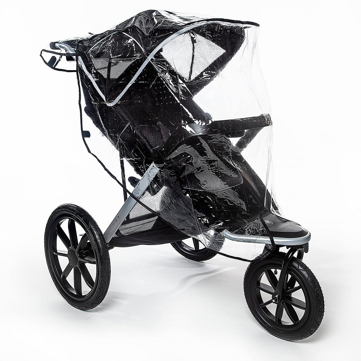 Graco Baby Jogging Stroller Universal Rain Cover, Ventilated Weather Shield, Waterproof, Windproof, Versatile Size To Fit Most J
