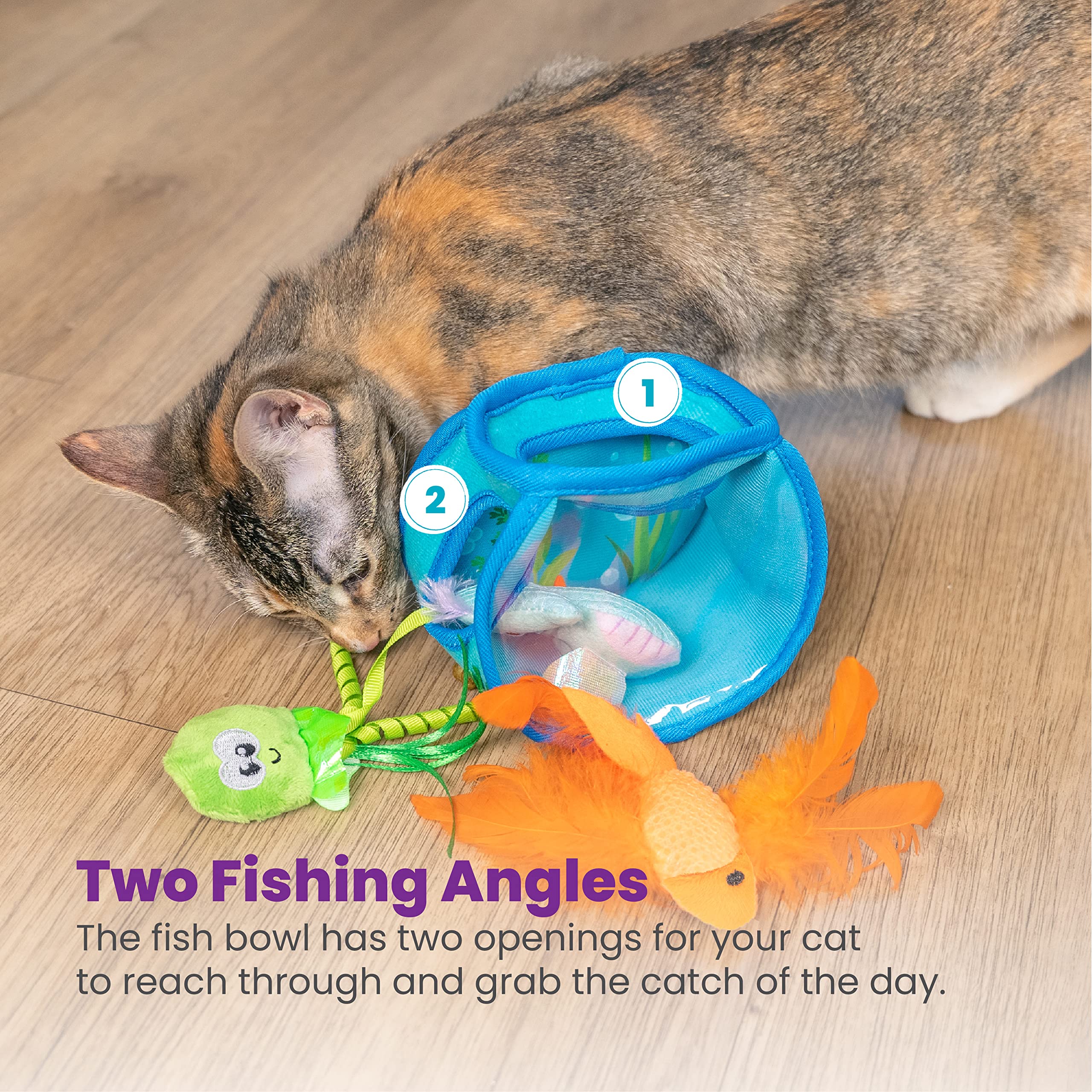 Catstages Hide & Seek Fish Bowl Interactive Cat Puzzle Toy
