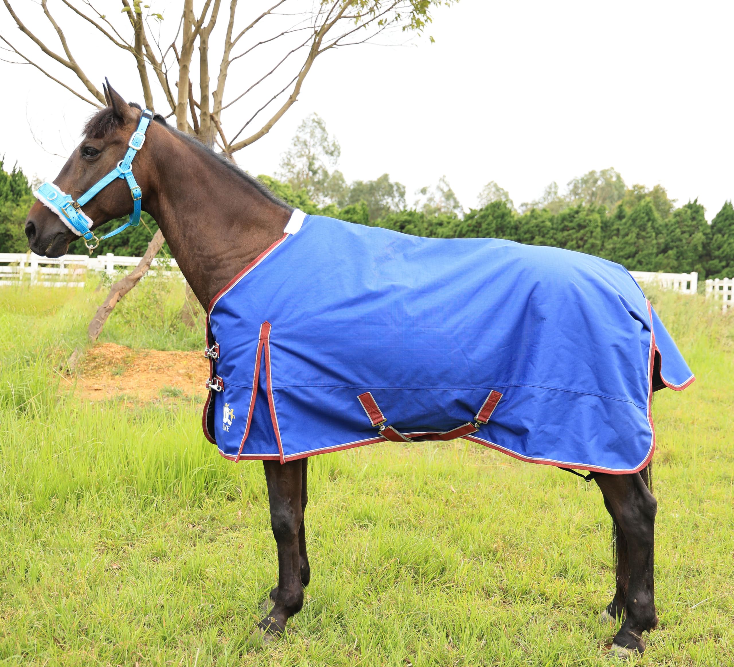 T Teke Deluxe Turnout Horse Blankets, 1200D Waterproof And Breathable Horse Care Blankets For Winter 200Gram Filling (51''-87''