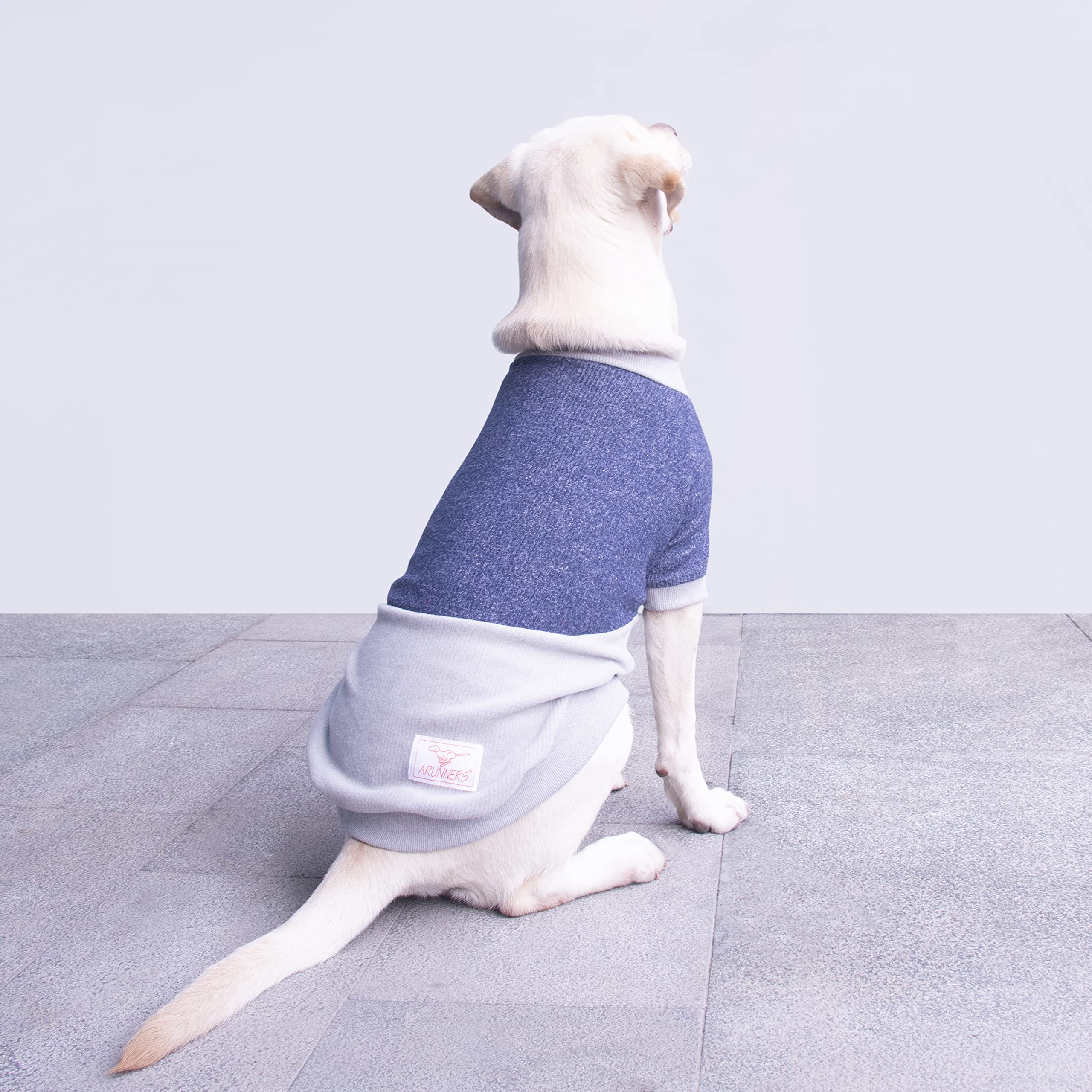 Arunners Extra Large Dog Sweaters Warm Clothes Pullover Sweatshirts For Labrador Rottweiler Great Dane, Blue Grey, 7X-Large