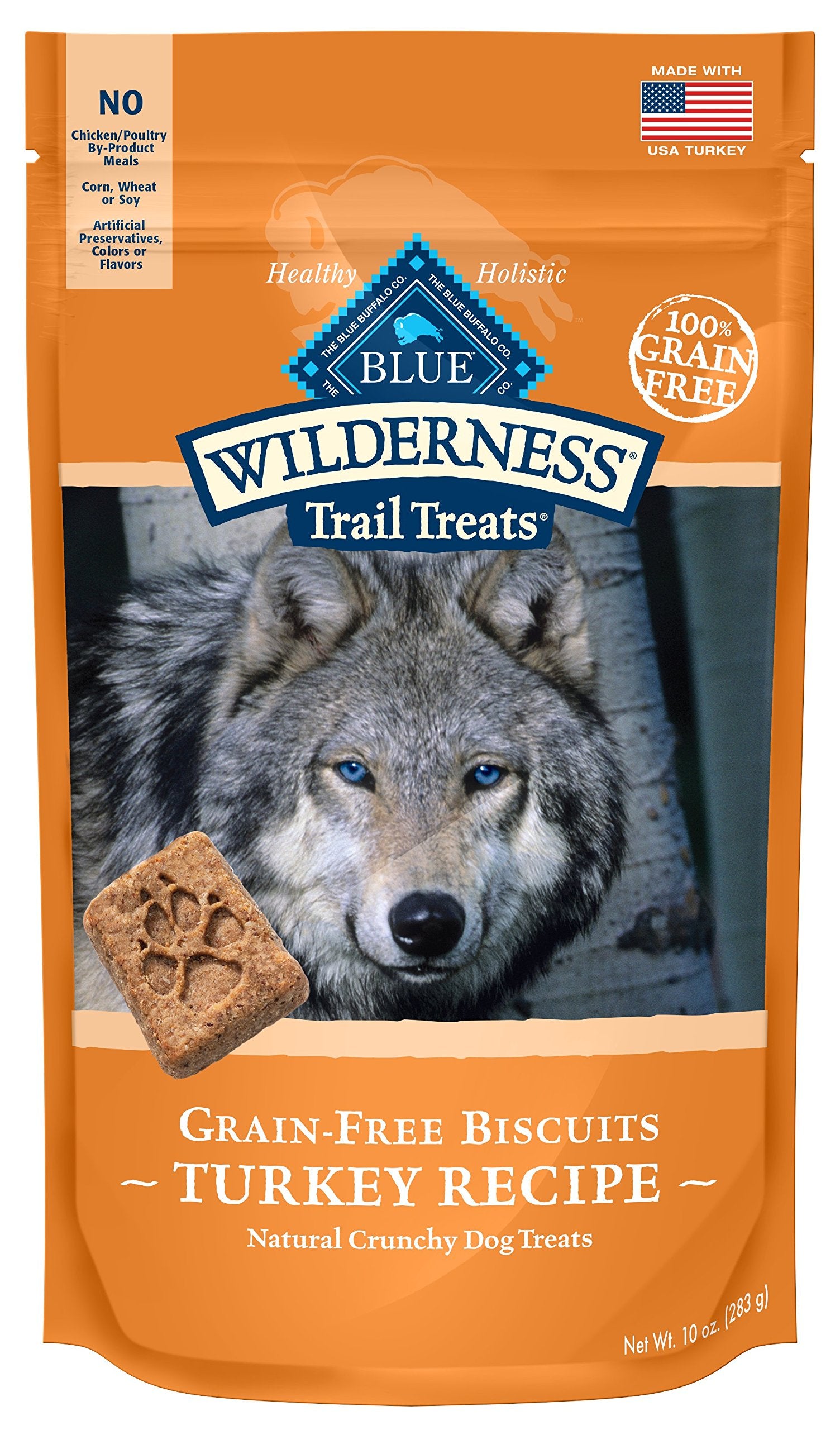 Blue Wilderness Grain-Free Turkey Biscuits Trail Dog Treats 10 Oz (6 Pack)