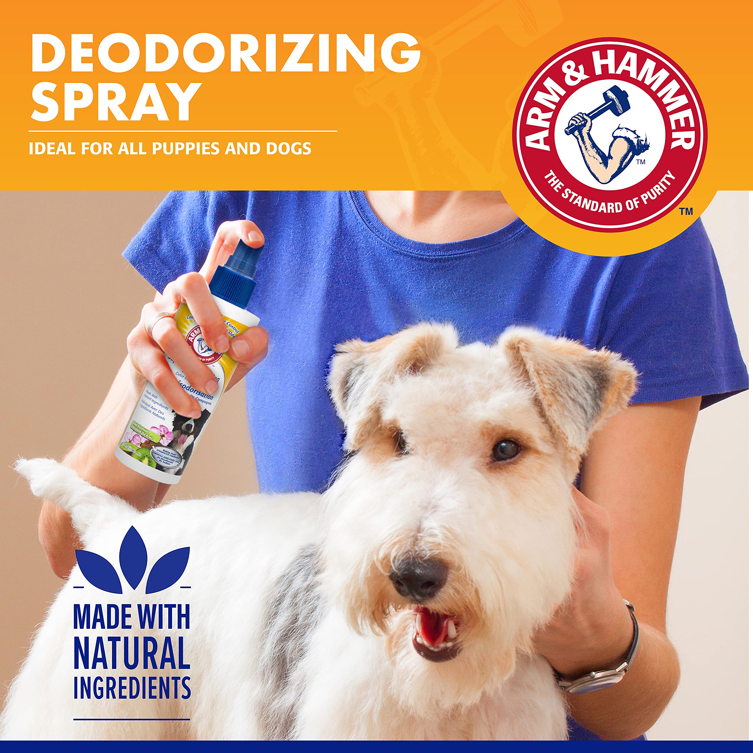 Arm & Hammer For Pets Super Deodorizing Spray For Dogs | Best Odor Eliminating Spray For All Dogs & Puppies | Fresh Kiwi Blossom Scent That Smells Great, 6.7 Ounces-1 Pack (Ff9367)