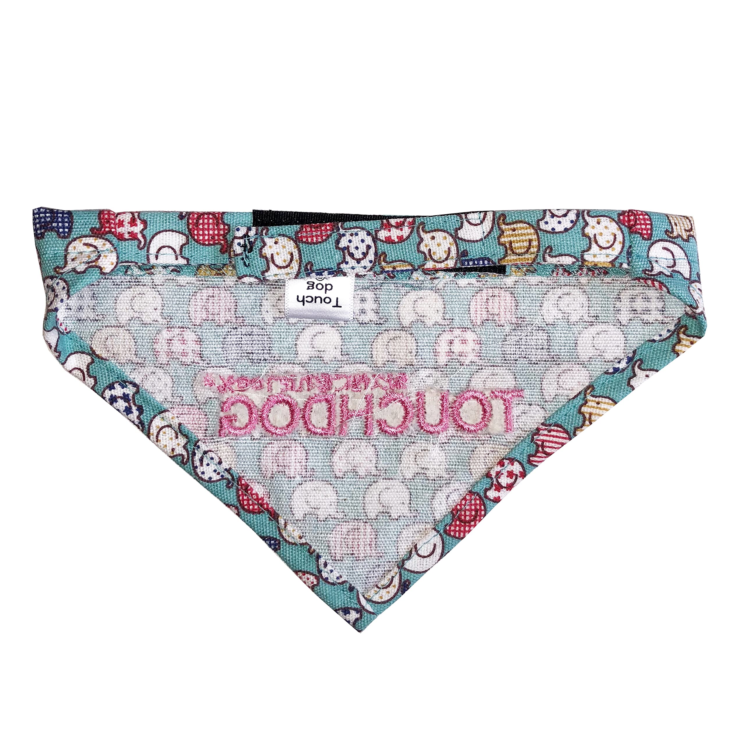 Touchdog  Bad-to-the-Bone Elephant Patterned Fashionable hook and loop Bandana(D0102HAXSS7.)