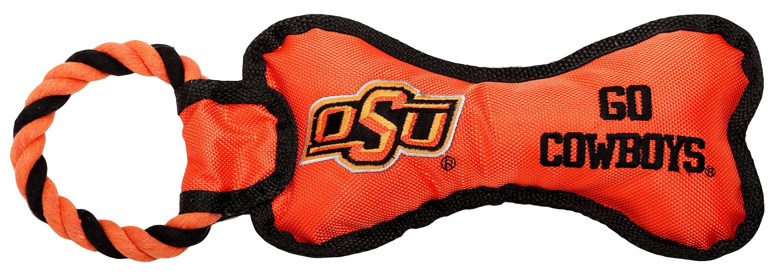 Pet Goods Manufacturing Bonerp-094 Ncaa Oklahoma State Cowboys Bone With Rope Dog Toy