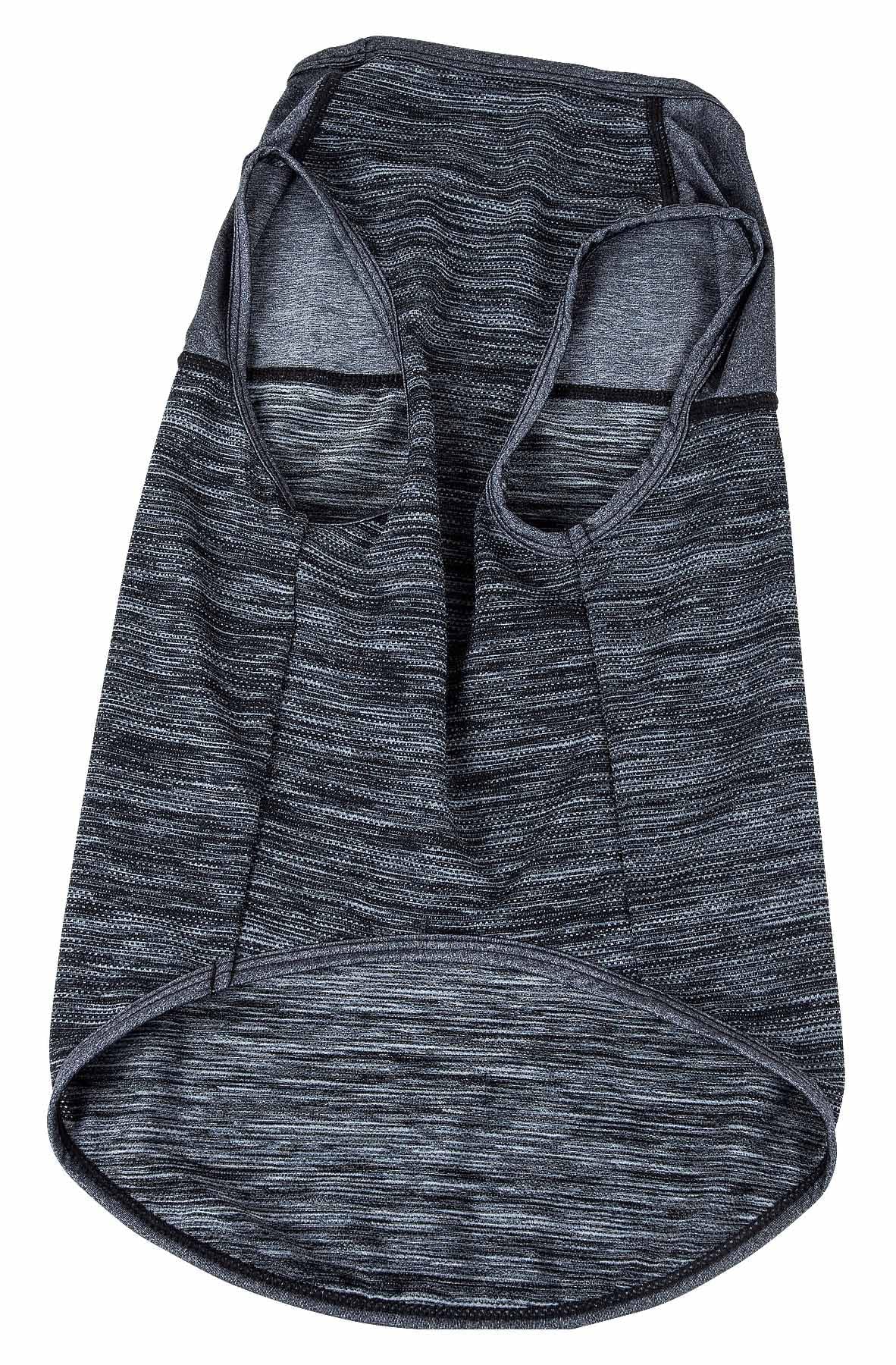Pet Life Active 'Aero-Pawlse' Heathered Quick-Dry And 4-Way Stretch-Performance Dog Tank Top T-Shirt(D0102H7Luh7.)