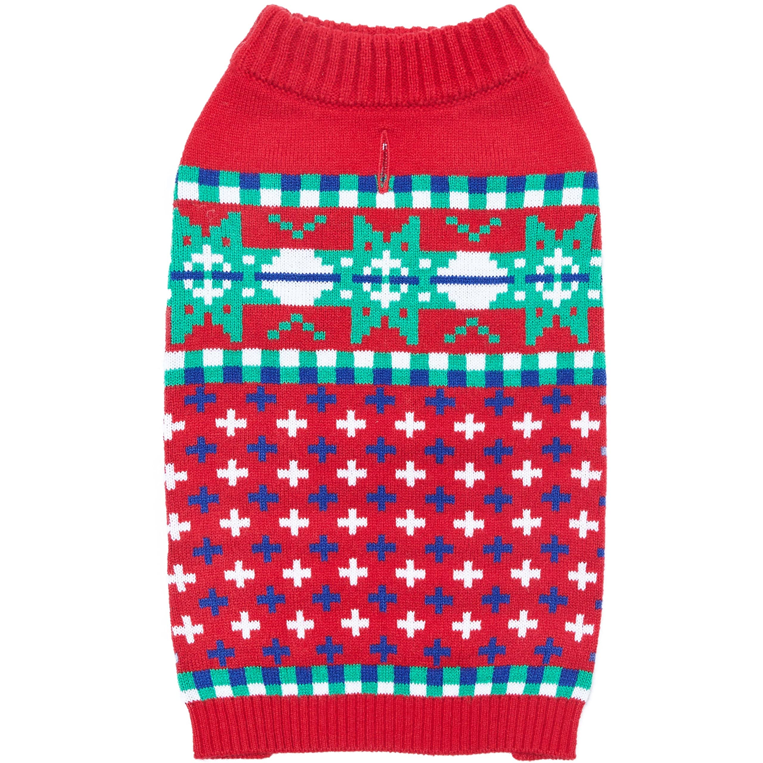 Blueberry Pet For Love Of Holiday - Christmas Designer Dog Sweater, Back Length 12'', Pack Of 1 Clothes For Dogs