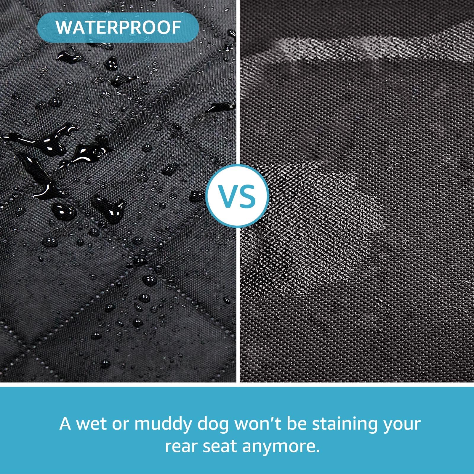 Lassie 4 In 1 Dog Floor Hammock For Crew Cab,100% Waterproof Backseat Cover Dog Seat Covers, Bench Protector For Ford F150, Chev