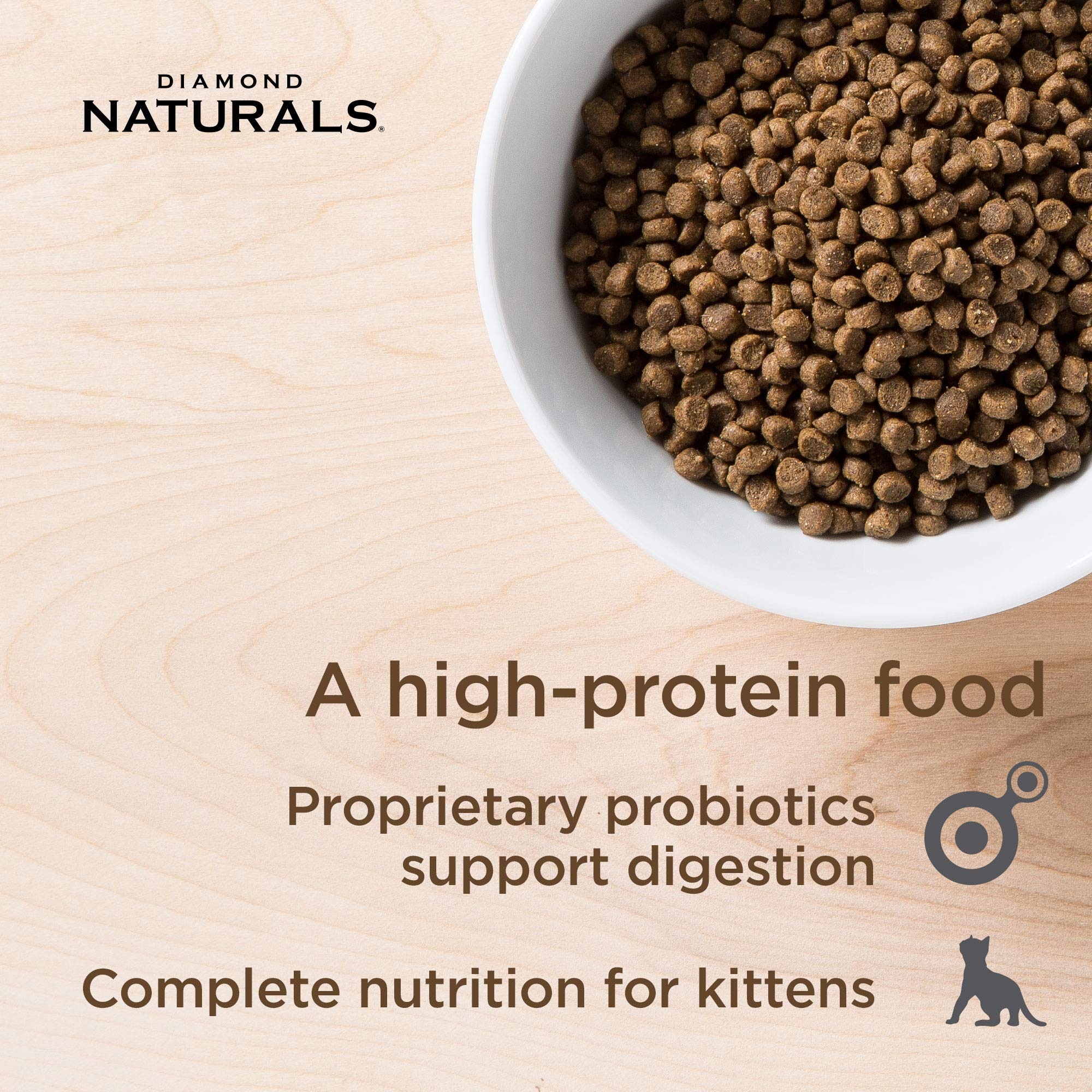 Diamond Naturals Kitten Real Meat Recipe Natural Dry Cat Food With Real Cage Free Chicken 6Lb