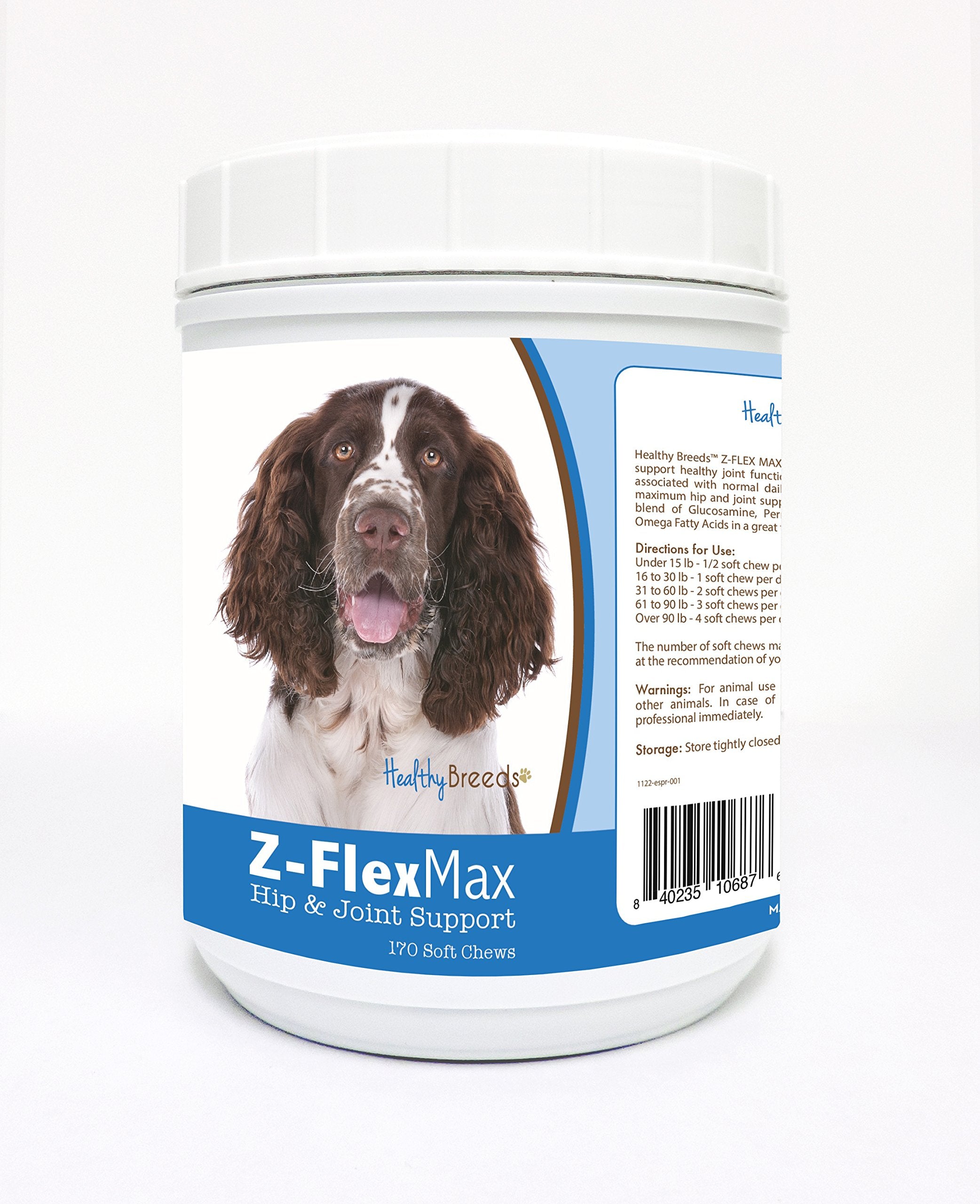 Healthy Breeds English Springer Spaniel Z-Flex Max Hip and Joint Soft Chews 170 Count