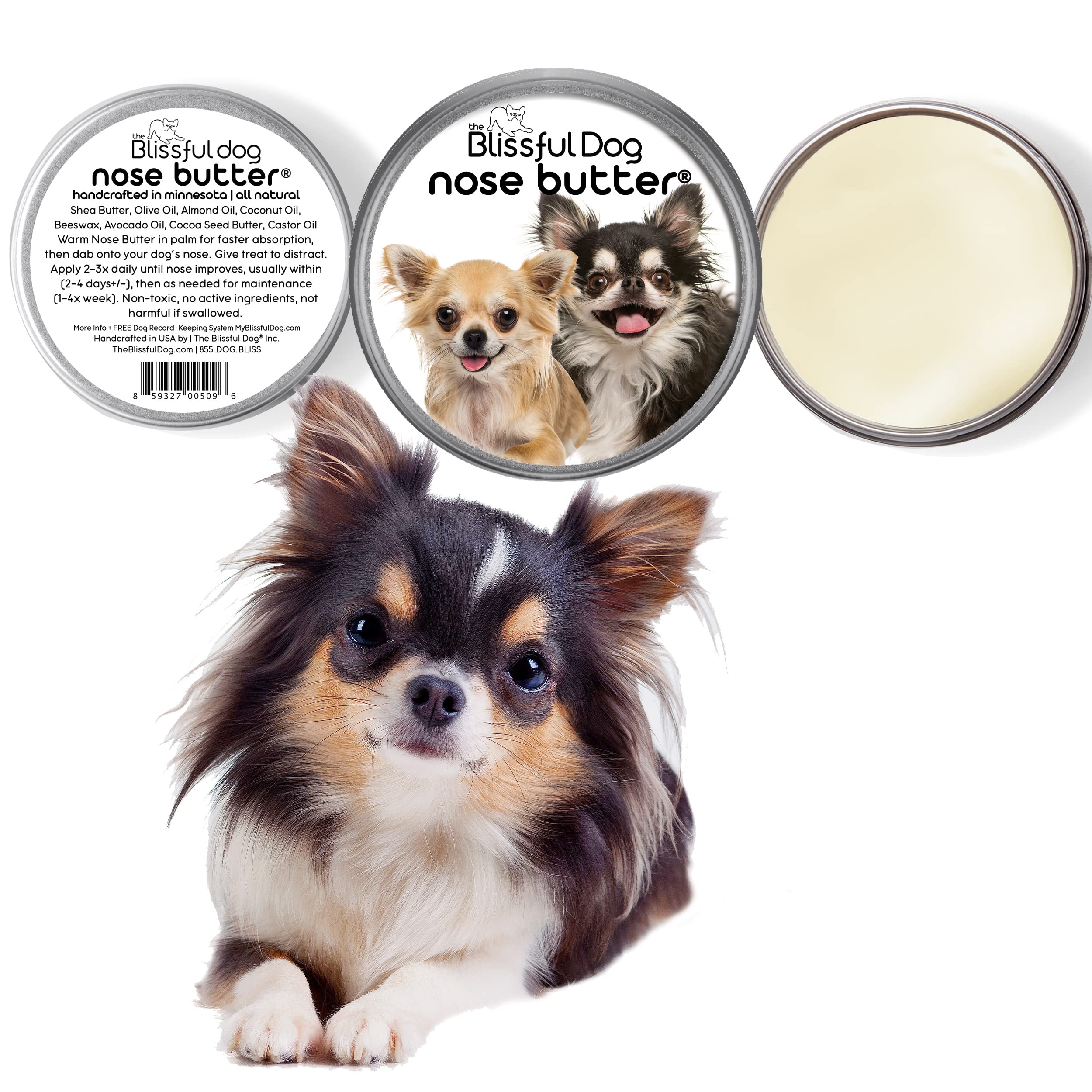The Blissful Dog Long Coat Chihuahua Unscented Nose Butter - Dog Nose Butter, 4 Ounce