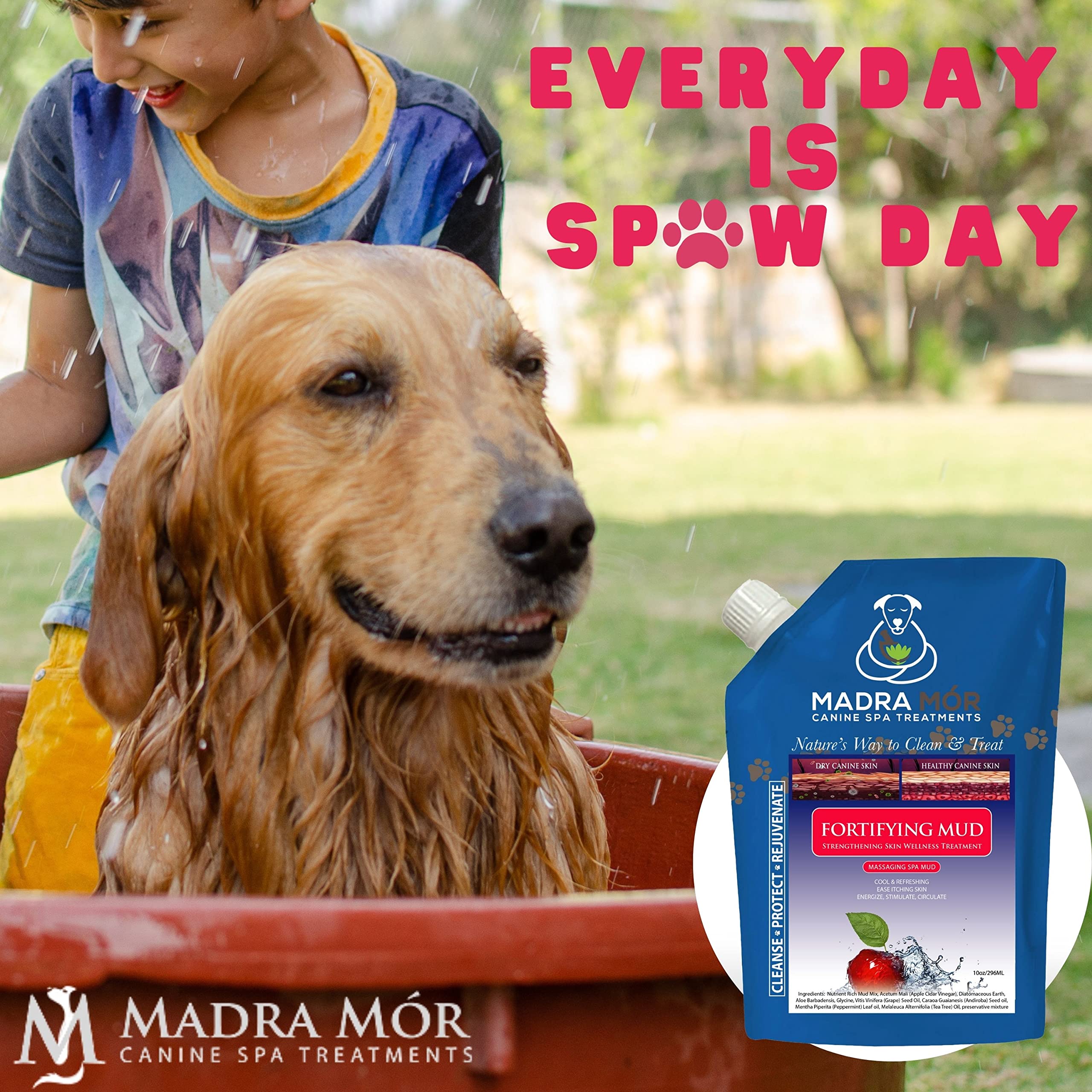 Worldwide Nutrition Bundle: Madra Mor Fortifying Mud - Dog Essentials Mud Bath, Dog Grooming, Dry Skin for Dogs Treatment, Dog C