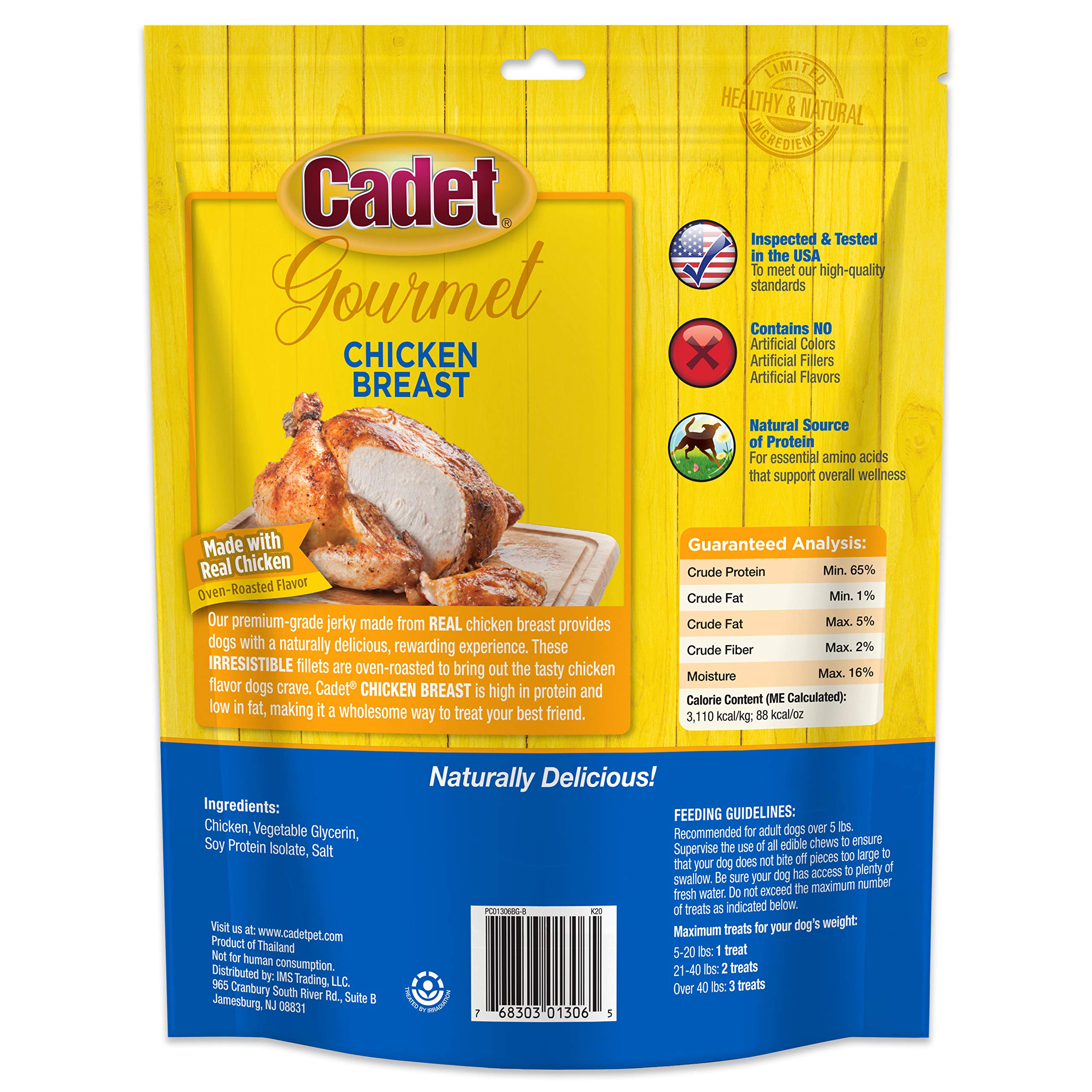 Cadet Gourmet Chicken Breast Dog Treats, 14 oz, Multi-colored, Model C01306