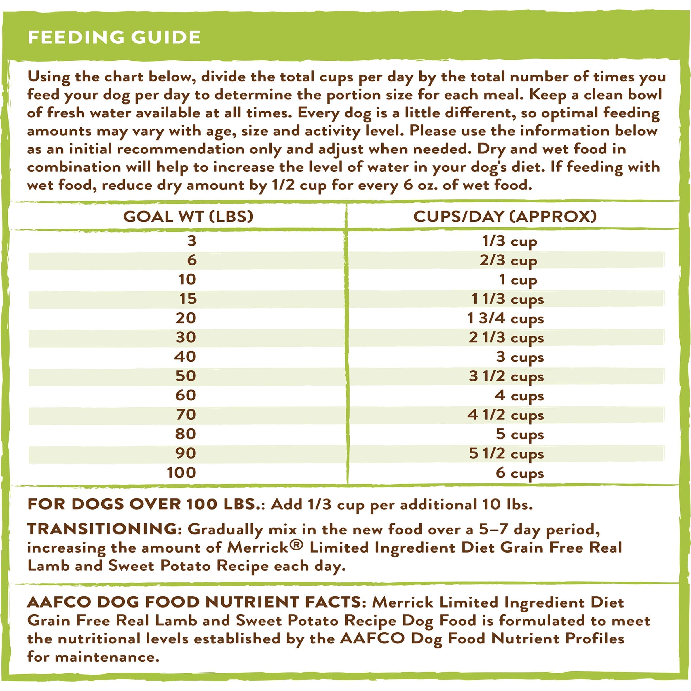 Merrick Limited Ingredient Diet Grain Free Dry Dog Food, Premium and Healthy Kibble with Lamb and Sweet Potato - 4.0 lb. Bag