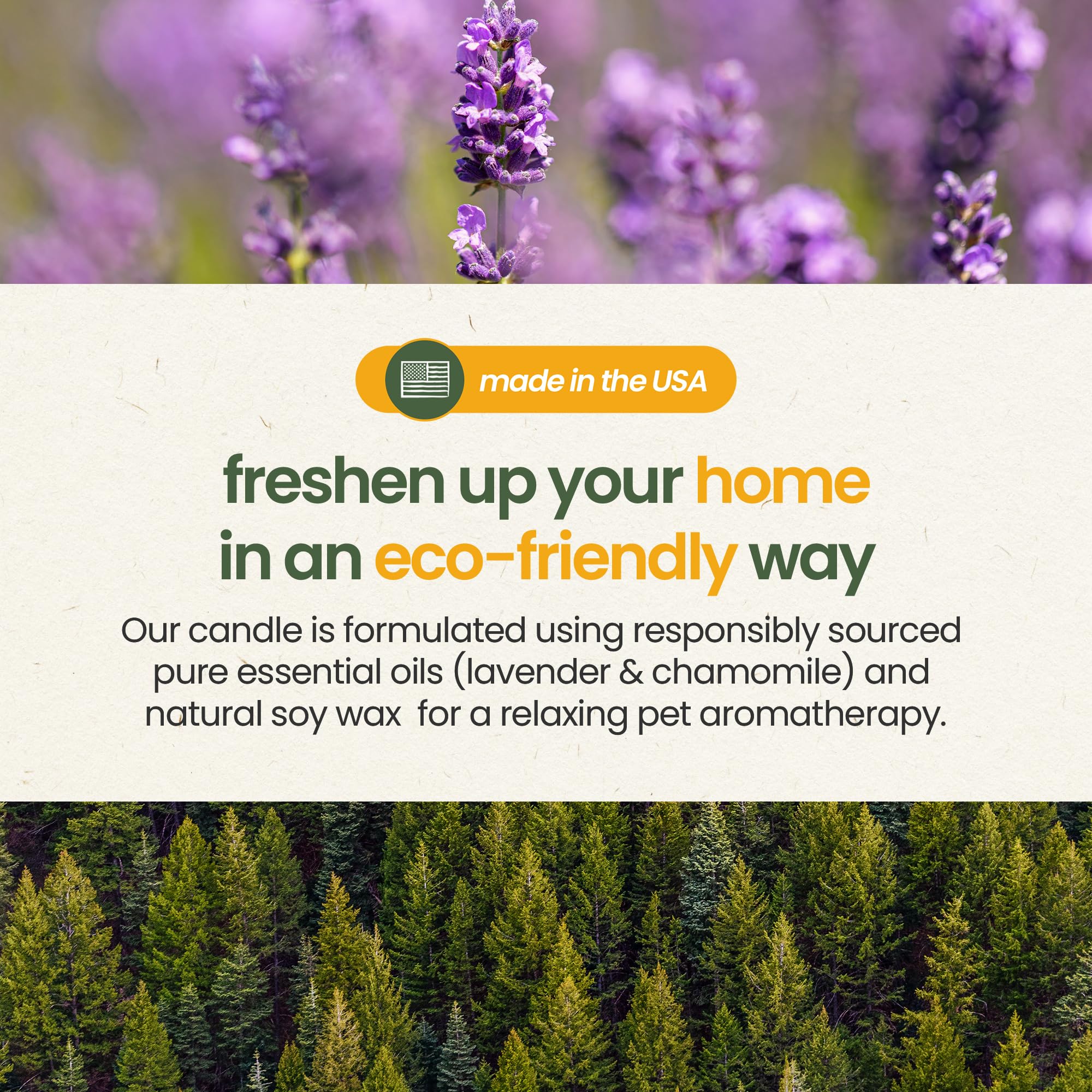 Gerrard Larriett: De-Stress Lavender & Chamomile Scented Candles For Home Decor And Pet Odor - Aromatherapy Stress Relief Soy Wa