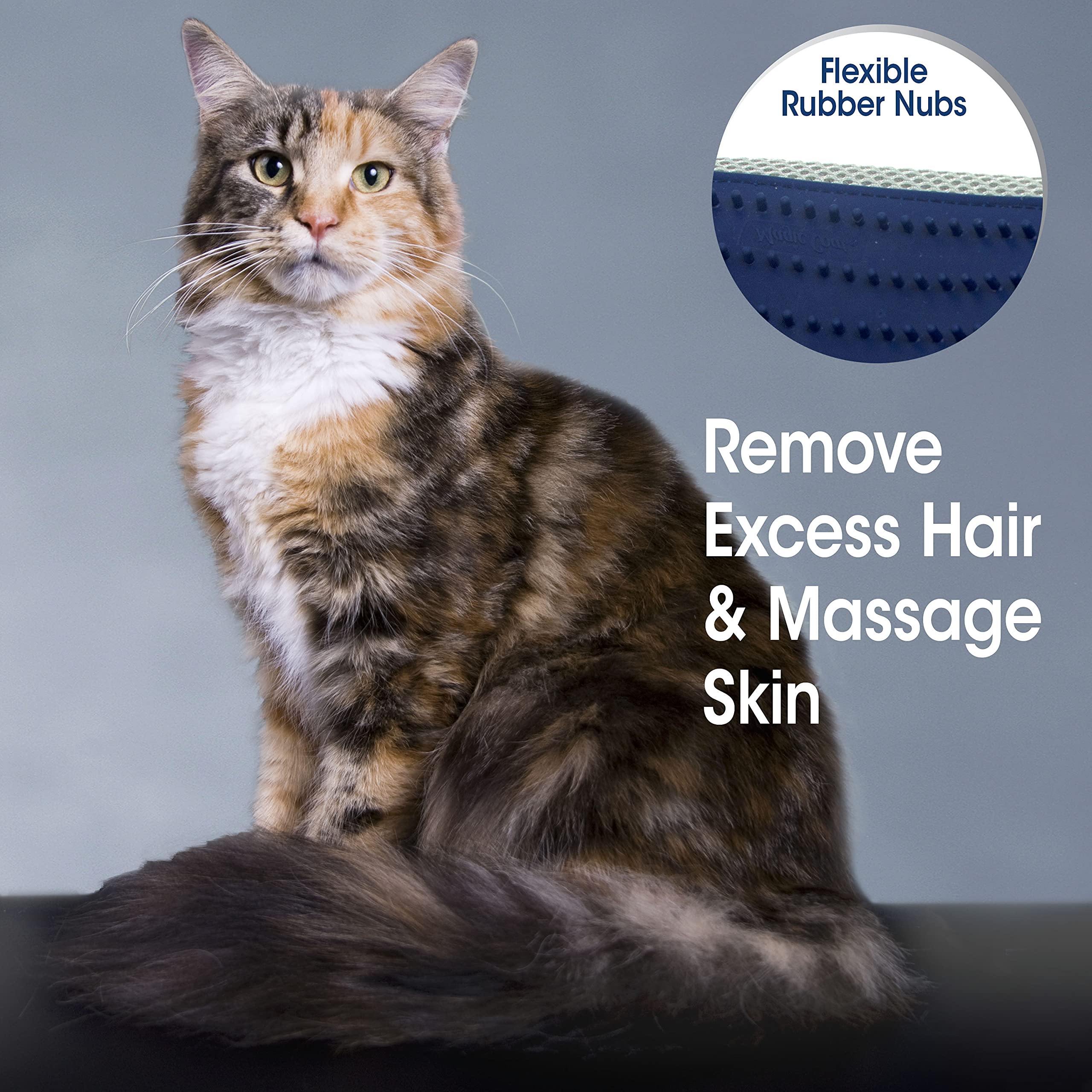 Four Paws Magic Coat Professional Series Love Glove Silicone Cat Grooming Mitt, Deshedding & Dematting, 1 Count