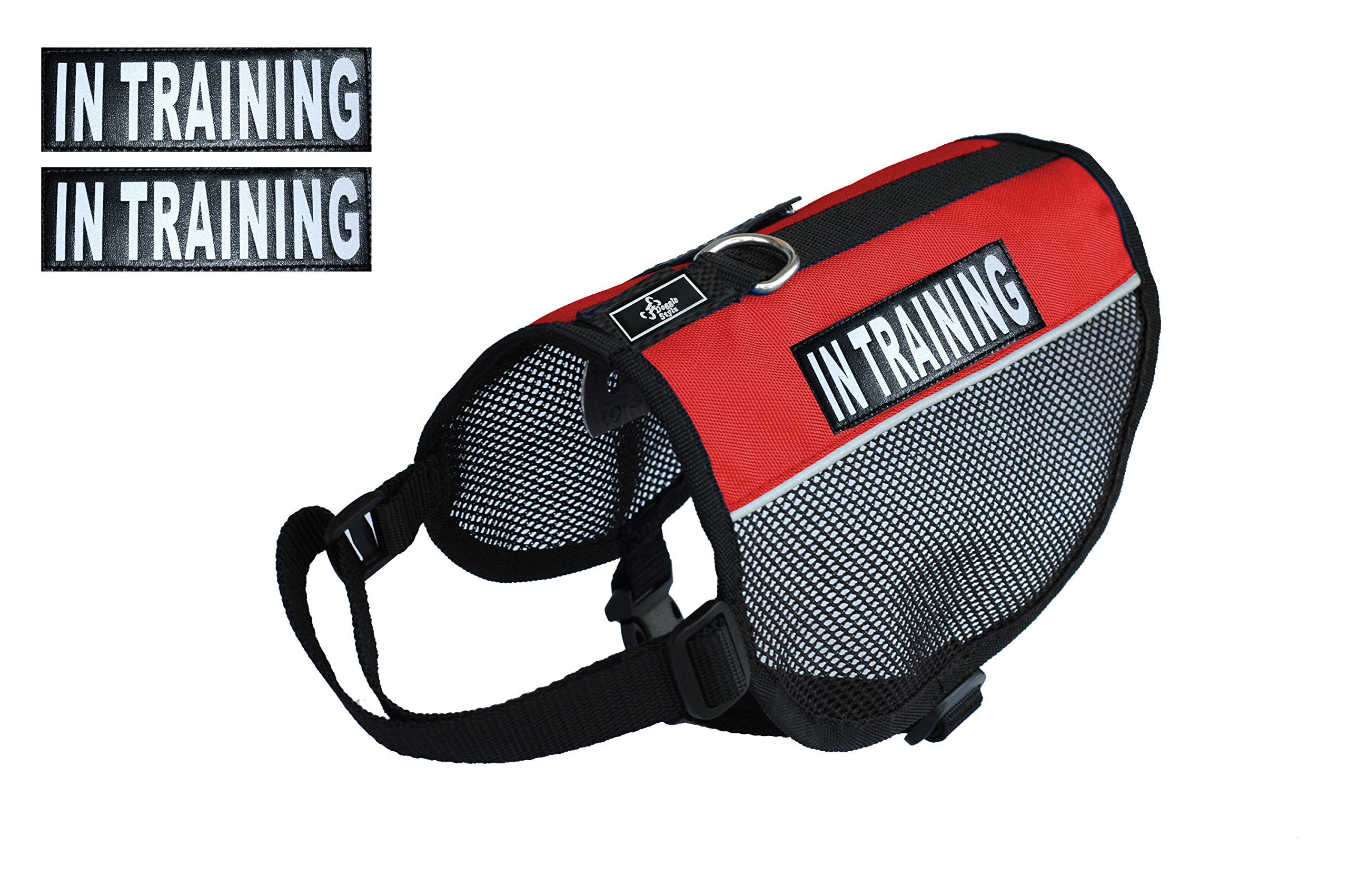 In Training Service Dog Mesh Vest Harness Cool Comfort Nylon For Dogs Small Medium Large Purchase Comes With 2 Reflective In Training Removable Patches