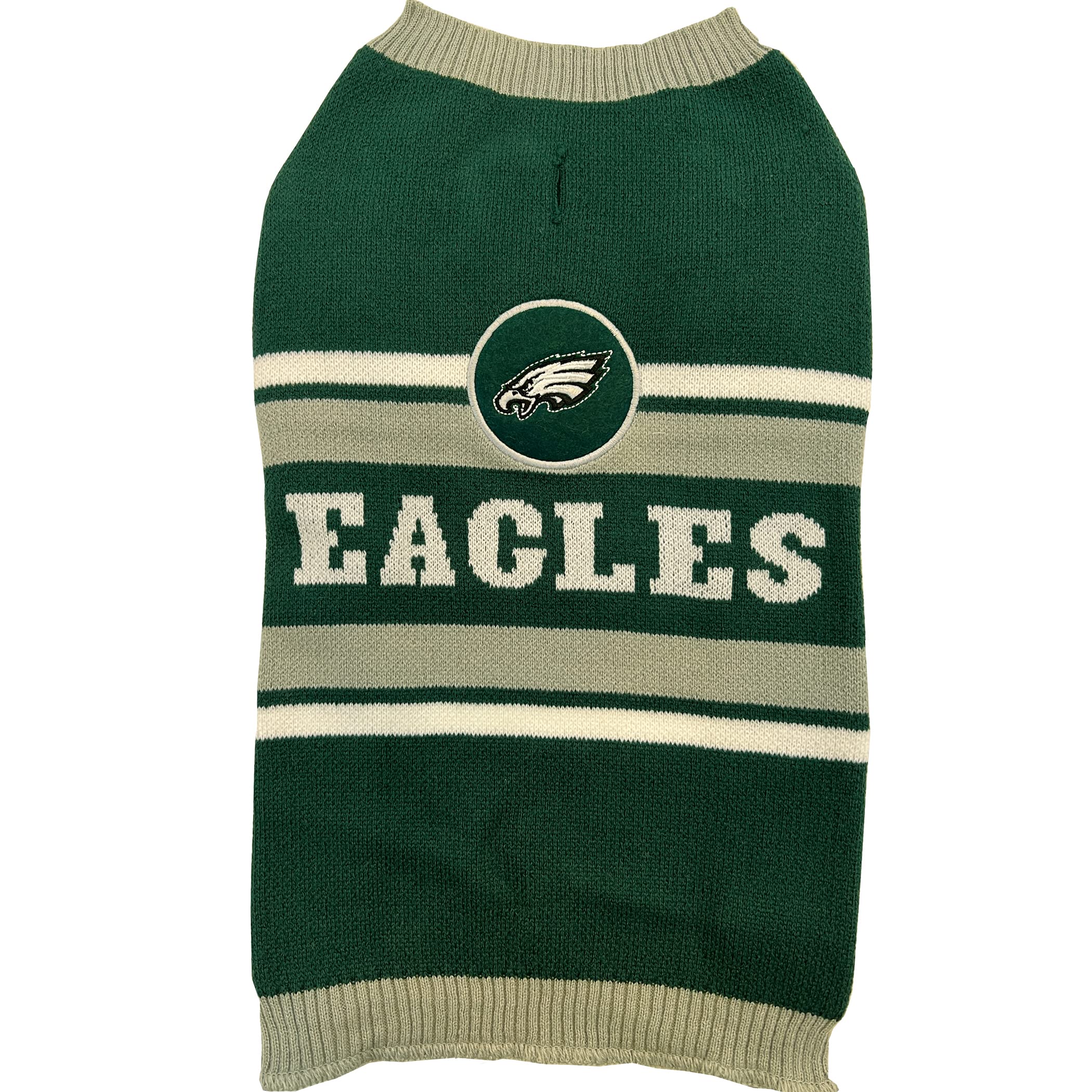 NFL Philadelphia Eagles Dog Sweater, Size Small. Warm and Cozy Knit Pet Sweater with NFL Team Logo, Best Puppy Sweater for Large