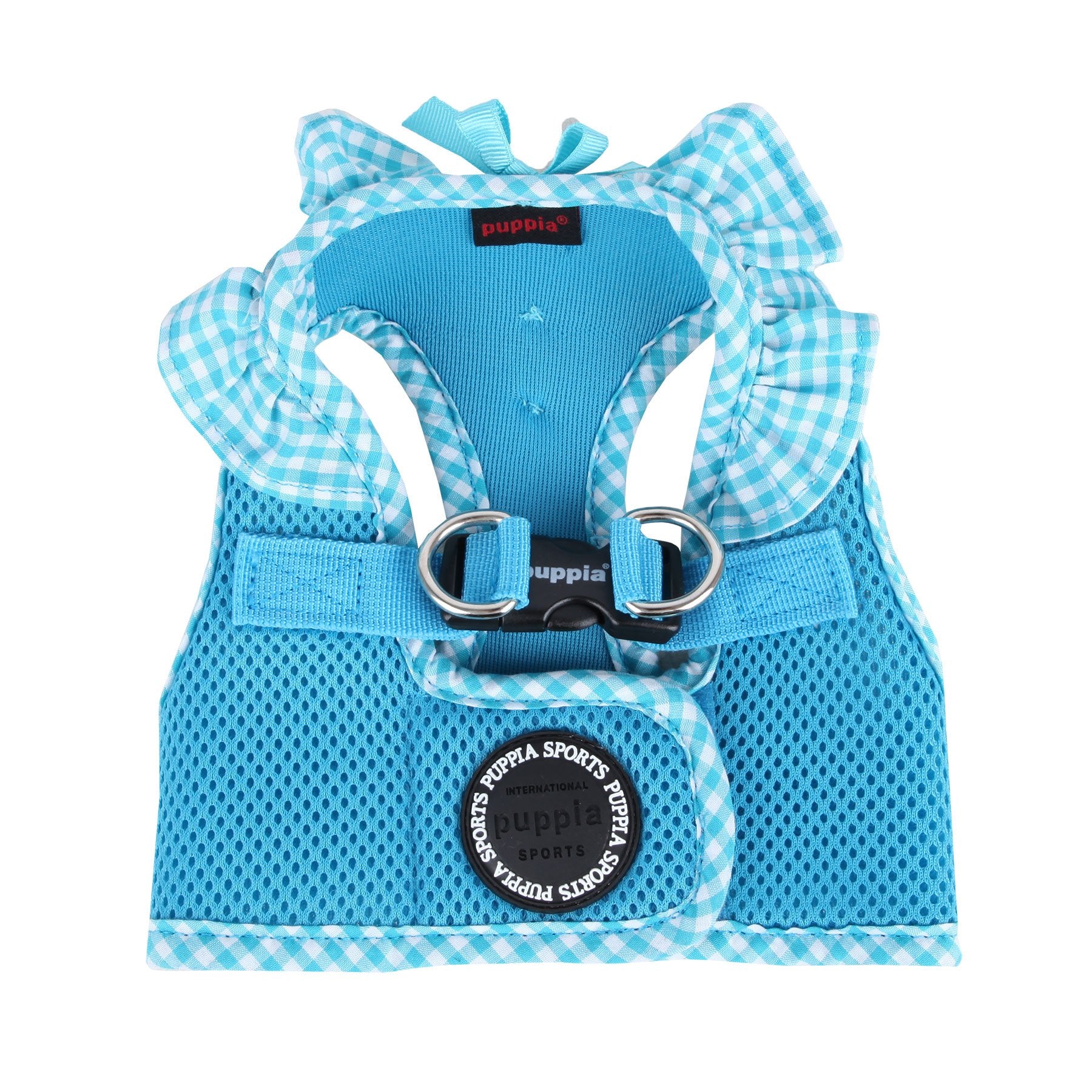 Puppia Vivien Vest Dog Harness Step-in All Season Mesh Cute No Pull No Choke Walking Training for Small Dog, Sky Blue, Large