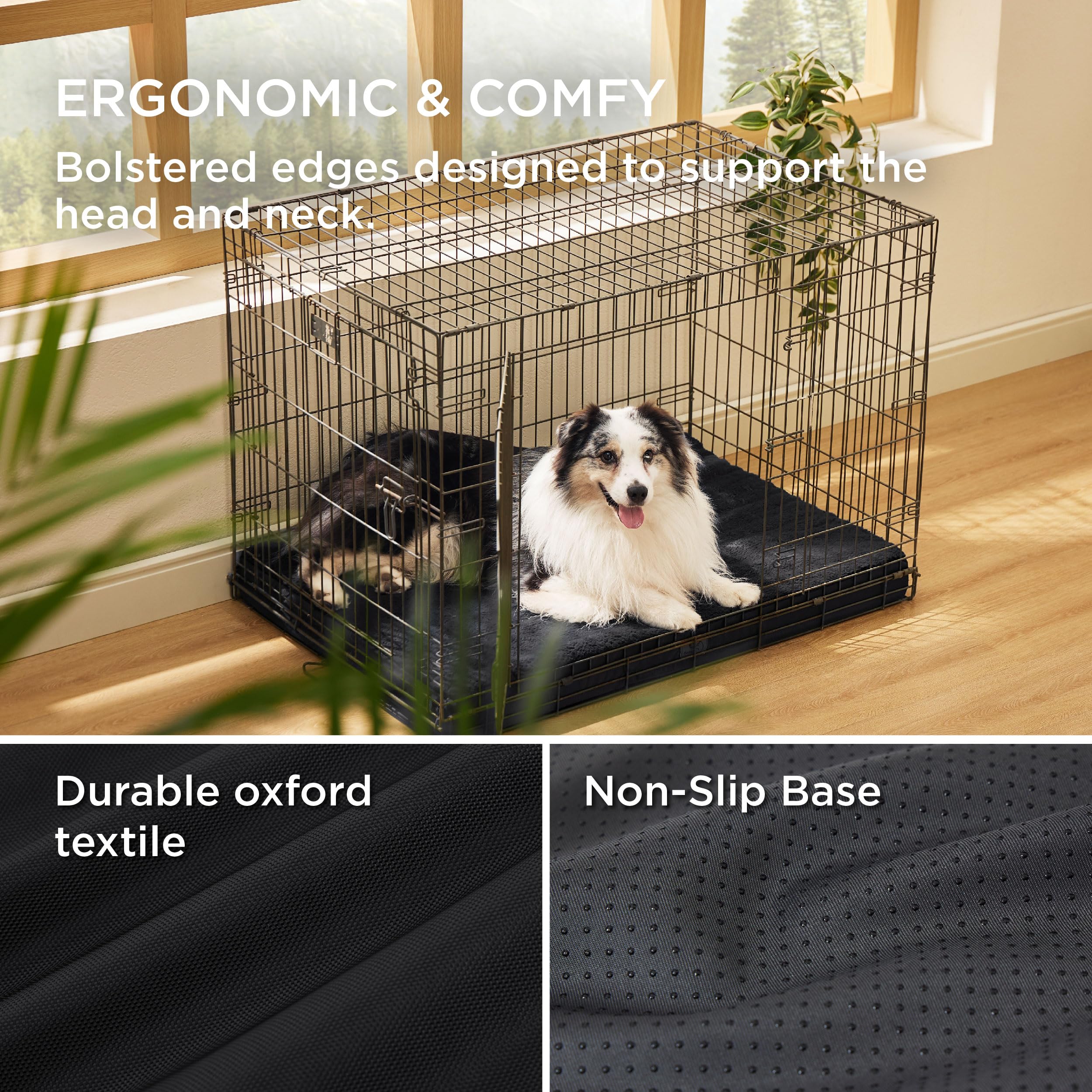 Bedsure Large Dog Bed For Crate - Orthopedic Waterproof Puppy Beds With Removable Washable Cover, Egg Crate Foam Pet Mat, Suitab