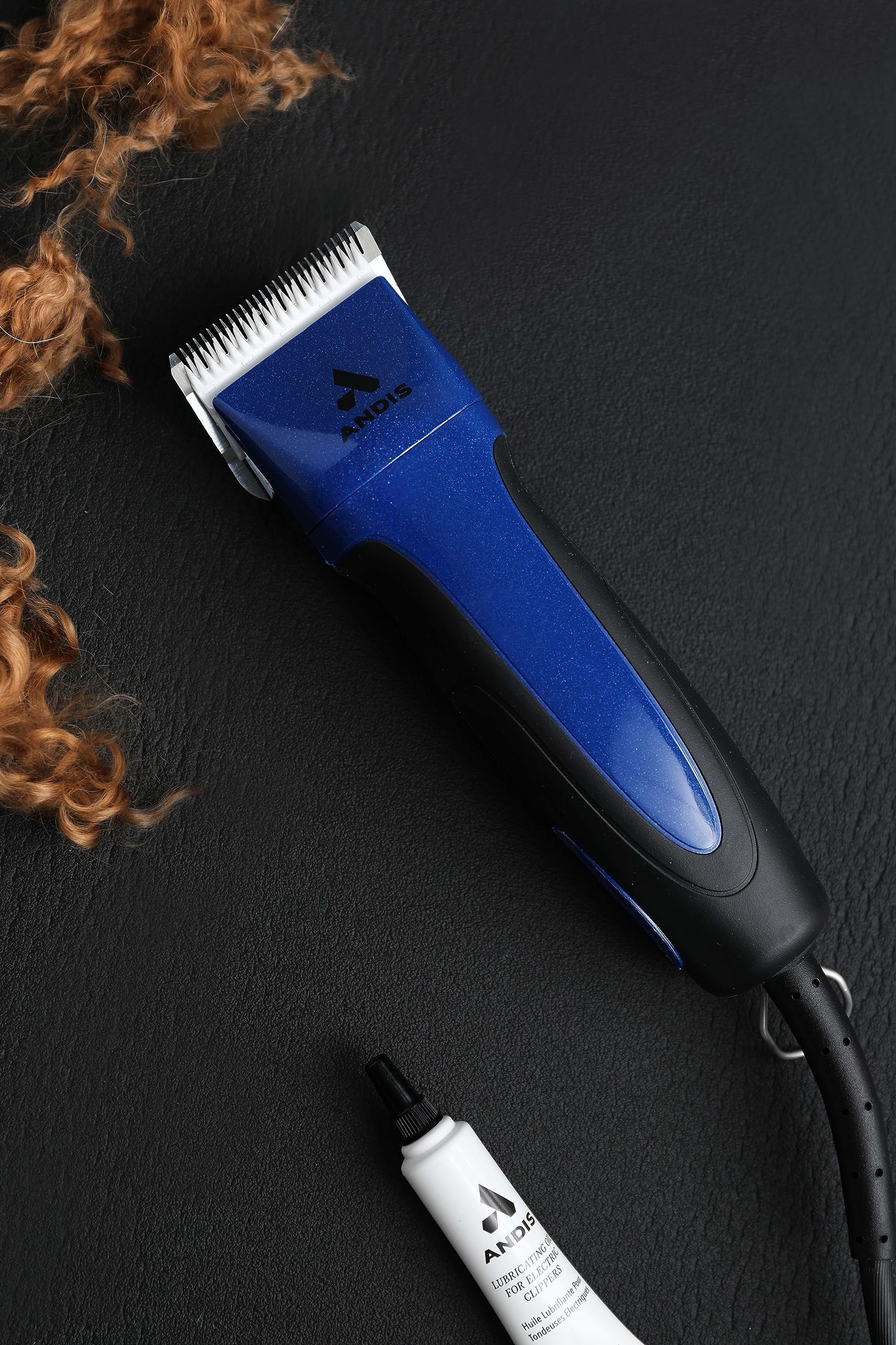 Andis 68520 Excel Professional 5-Speed Detachable Blade Clipper Kit - Animal/Dog Grooming, Rotary Motor, Soft-Grip Anti-Slip Hou
